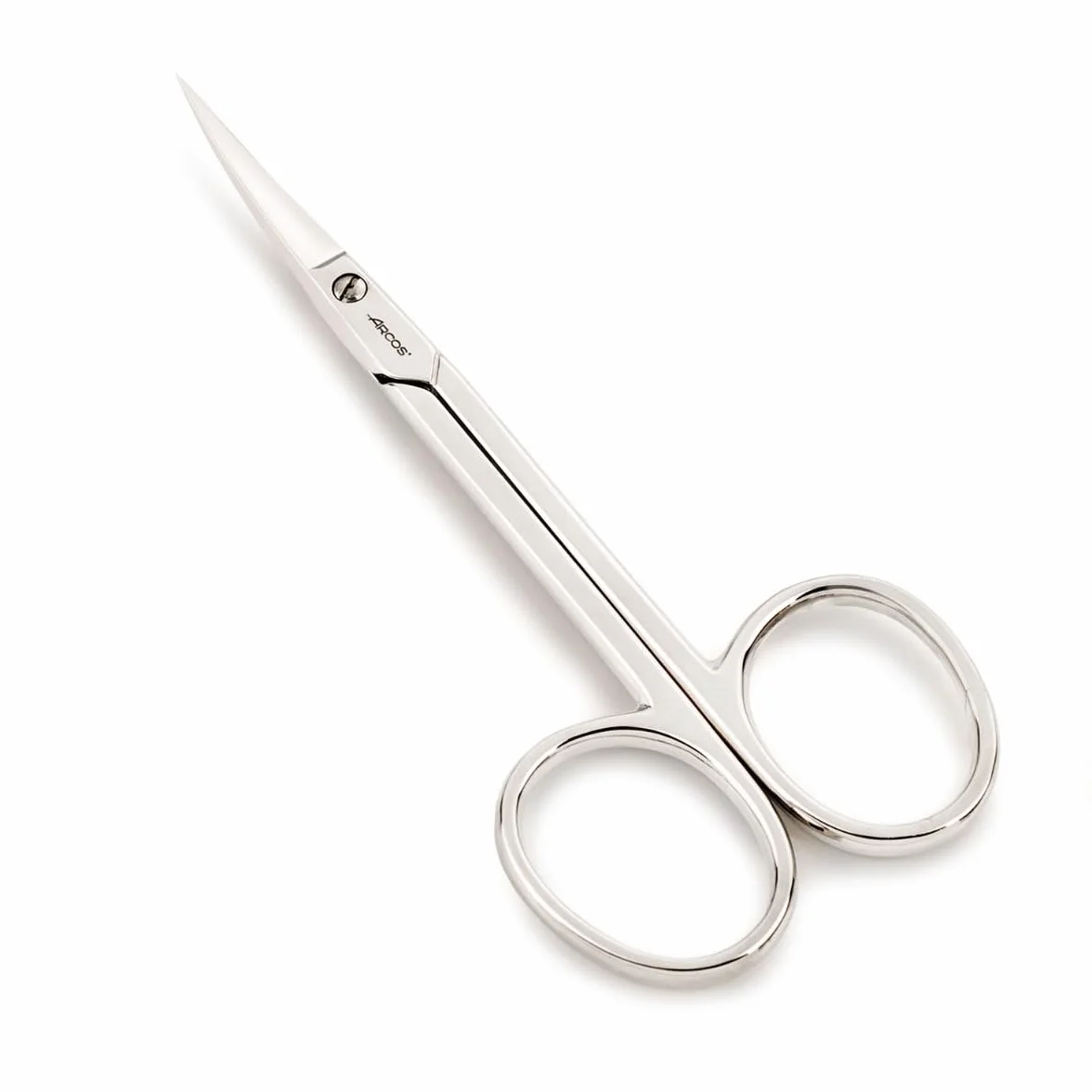 Arcos Tijeras Manicura Curva de Acero Forjado 102 mm Niqueladas Plata Serie Style
