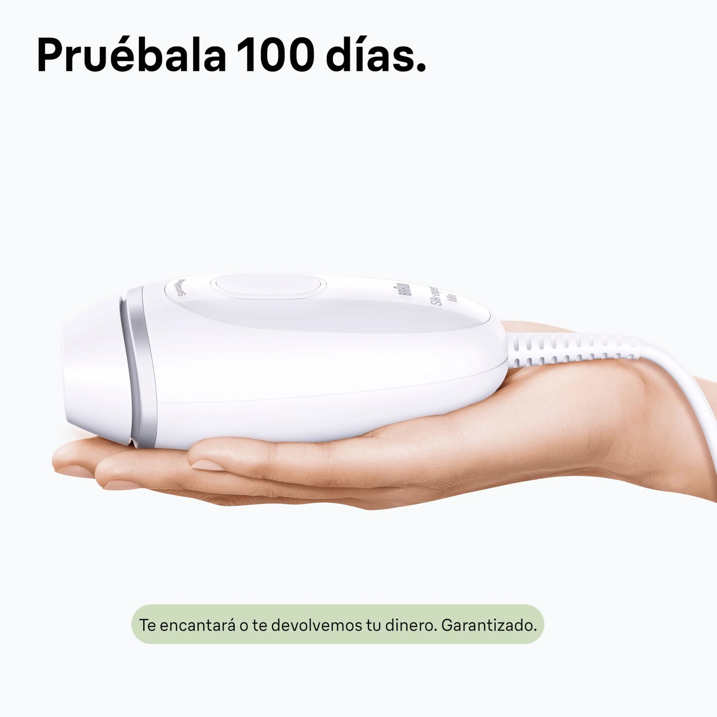 Braun Silk·expert Mini PL1100 Depiladora IPL, Reducción del Vello en Casa, Compacta, Blanca/Plateada