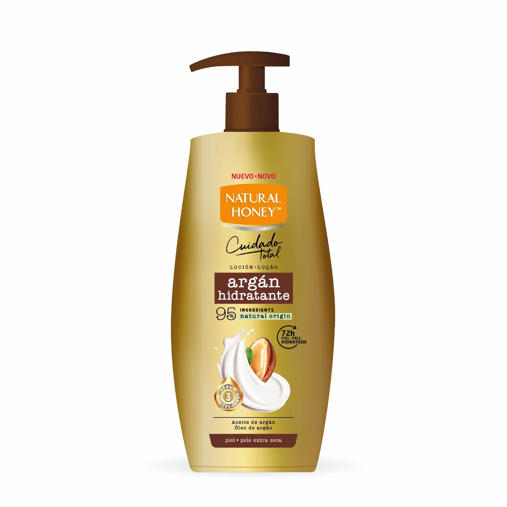 Natural Honey Loción Corporal Argán Hidratante 72H 600 ml