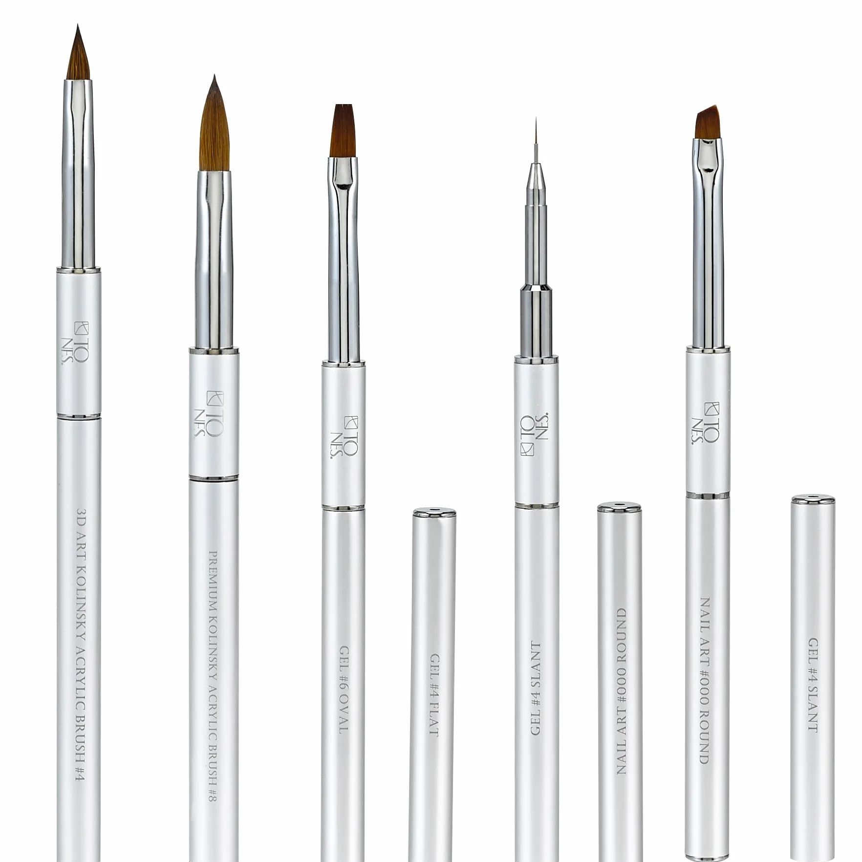 Tones Maestro Kolinsky - Brocha para esculpir 100% pelo de marta Kolinsky para uñas acrílicas, ultra precisa para escultura de uñas y pincel 3D para arte de uñas (#8)