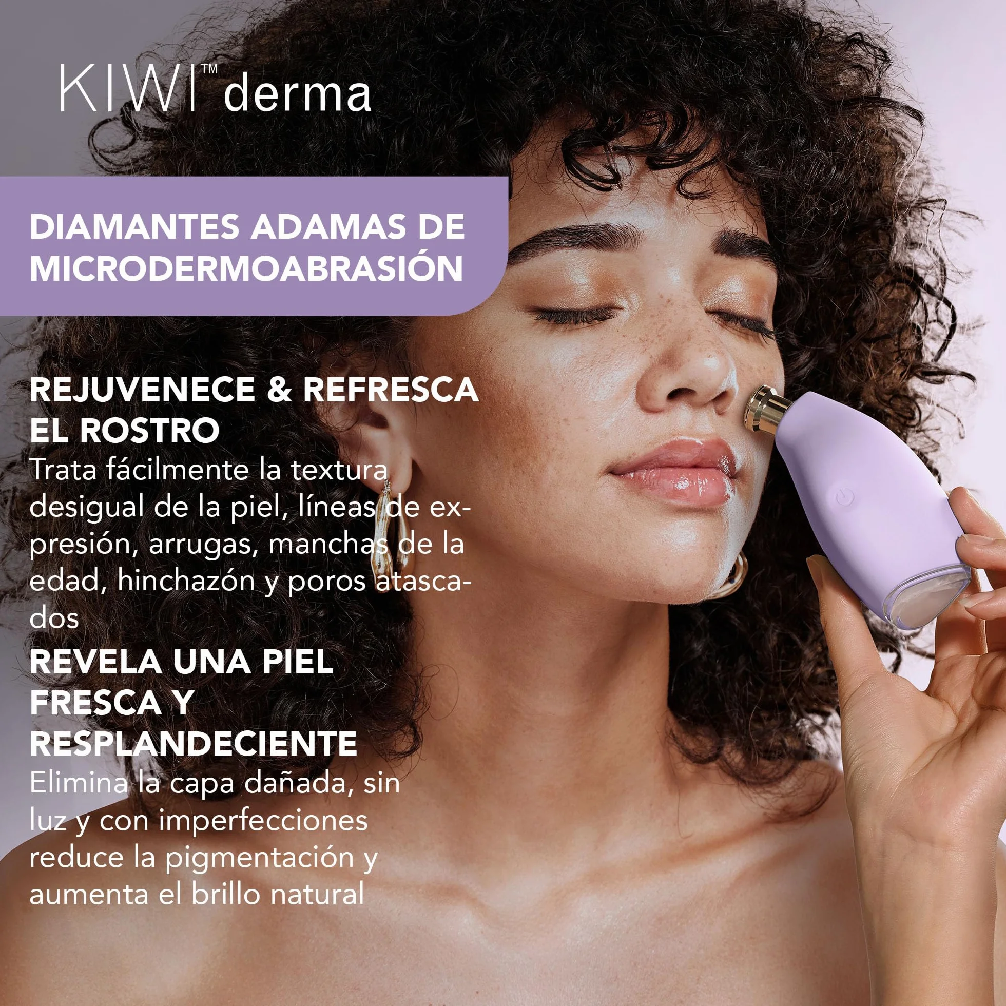 FOREO KIWI Derma Dispositivo de Microdermoabrasión Succionador Extractor Puntos Negros Mascarilla Activa Poros 100g