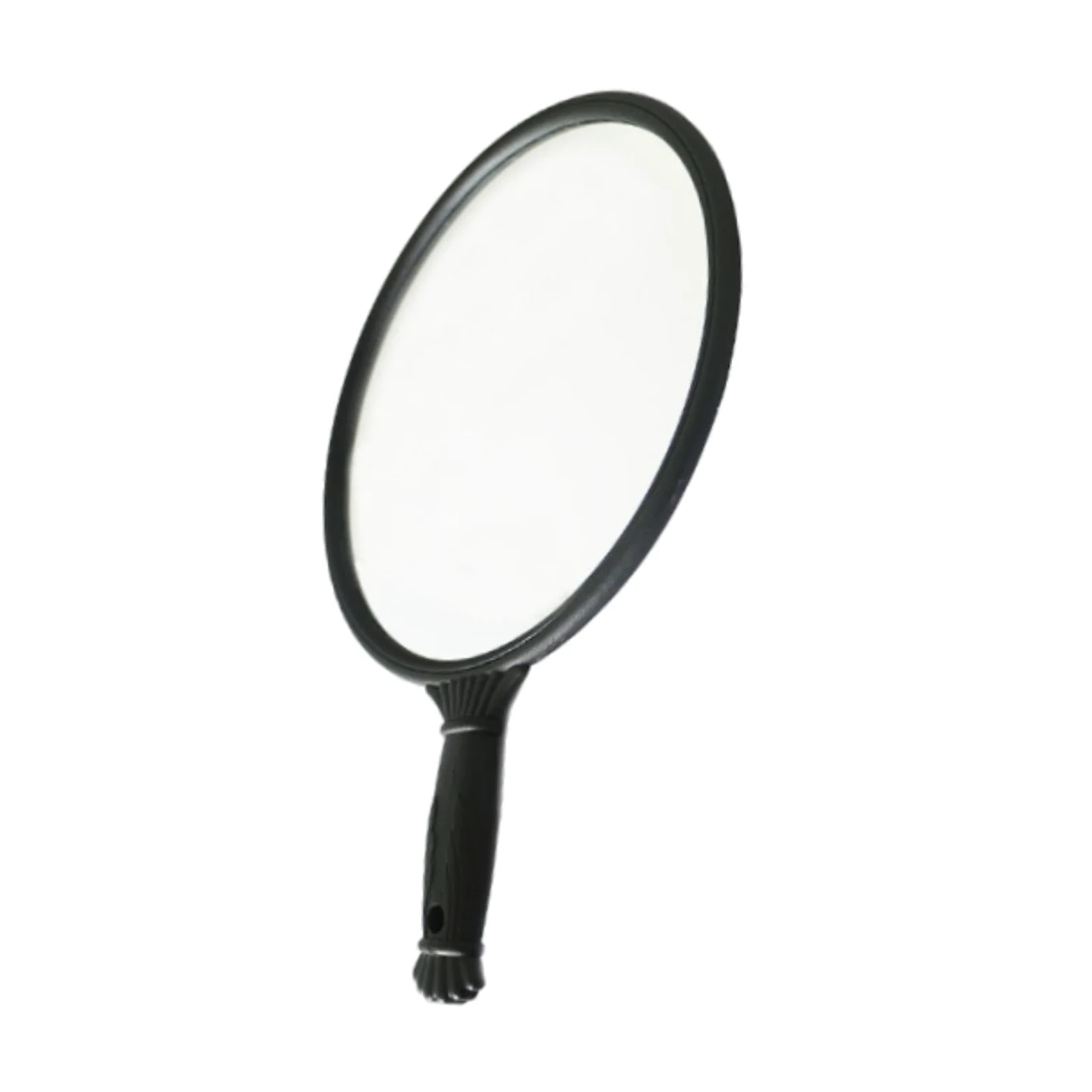 jojomis Espejo de tocador de mano de alta calidad, espejo de corte de pelo y maquillaje con mango antideslizante para el hogar, salón y viajes, 9.84 pulgadas de diámetro