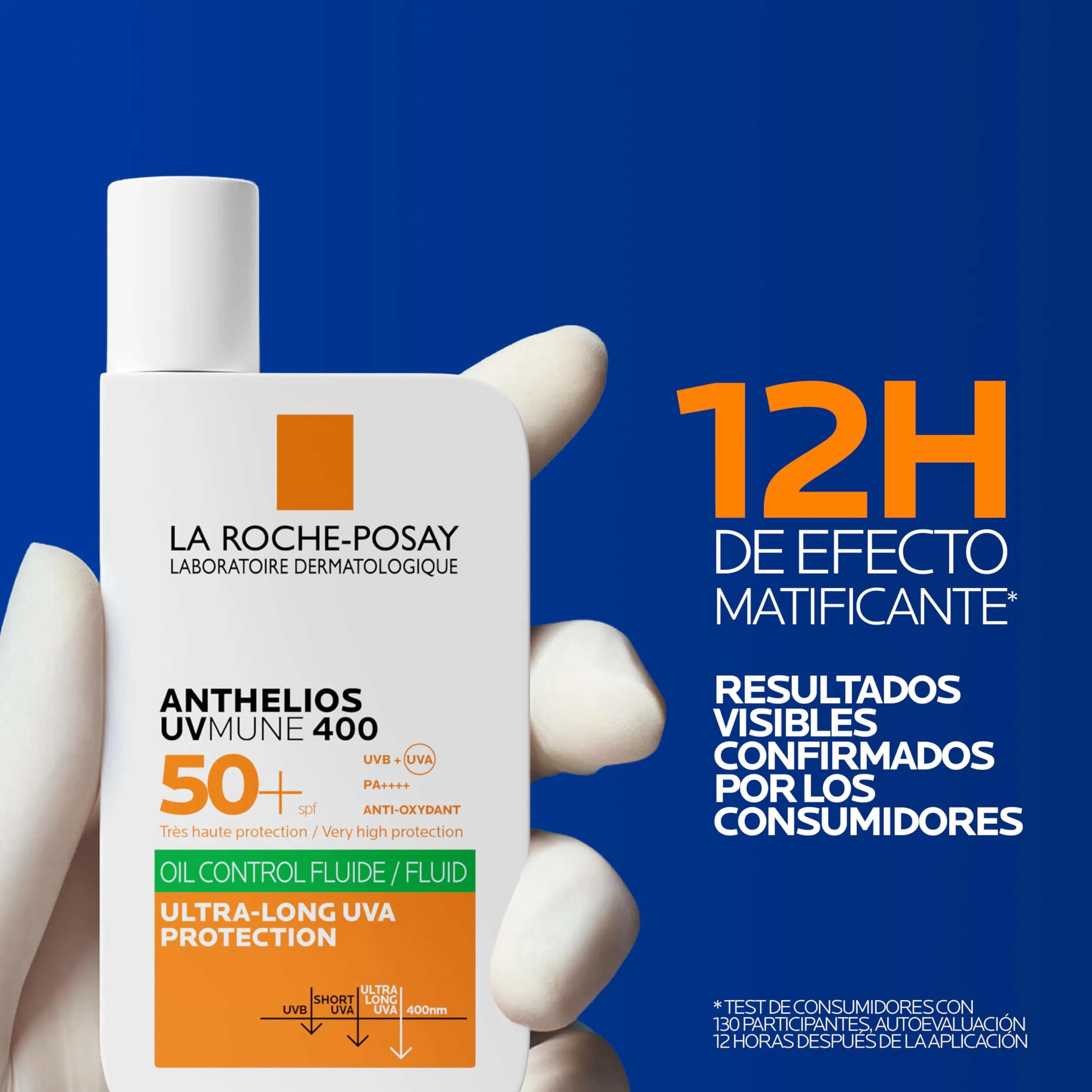 La Roche Posay Anthelios UV-MUNE 400 Oil Control Fluido Invisible SPF50+ Protector Solar 50 ml