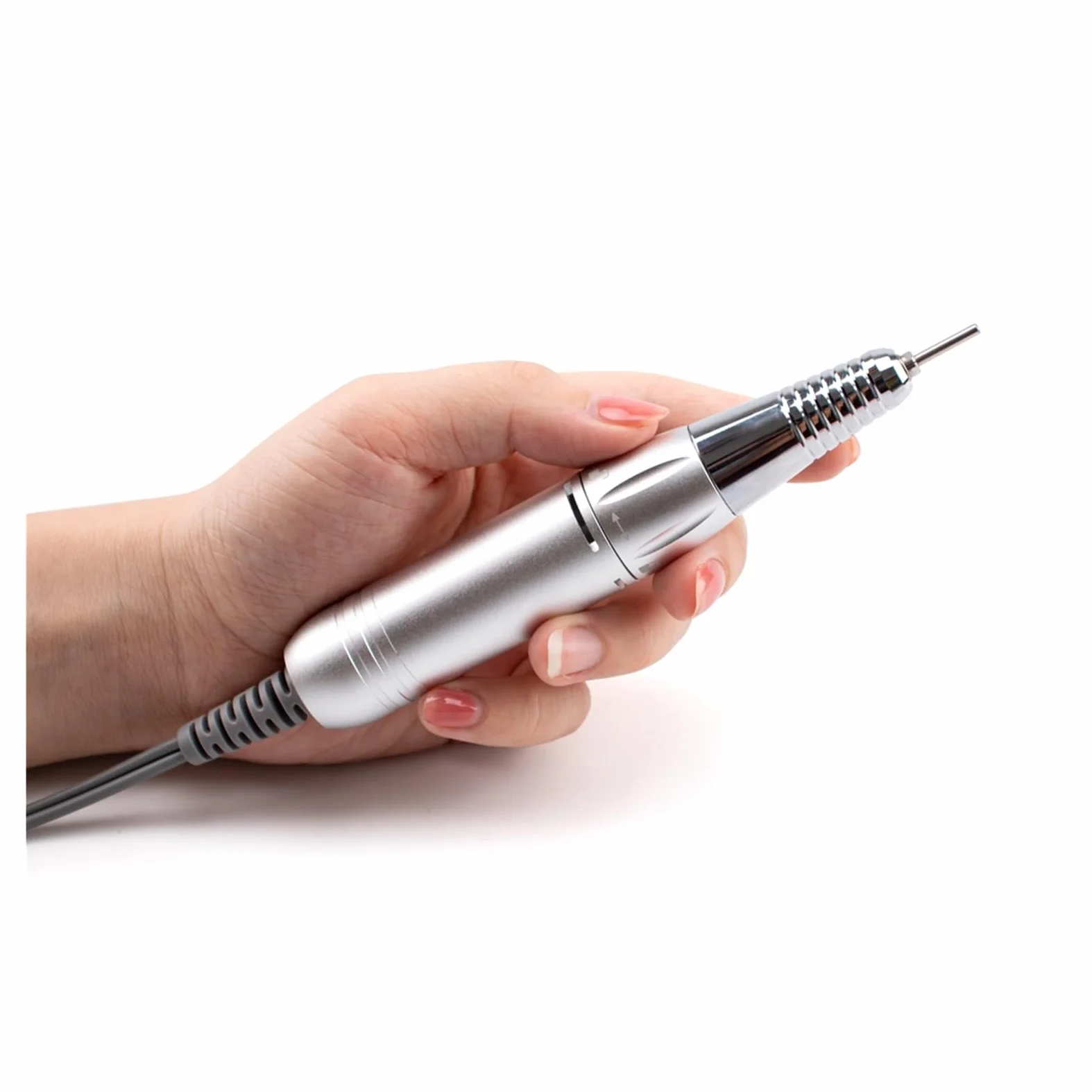 Torno de Uñas Eléctrico, Taladro profesional for uñas, Base de escritorio recargable, 35000RPM, máquina eléctrica for manicura, lima de uñas, pedicura, perforación inalámbrica(Pink)