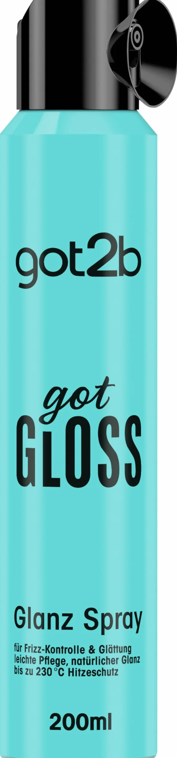 got2b gotGloss Brillo Spray 200 ml spray de brillo para el cabello 48 horas control encrespamiento protección térmica 230°C