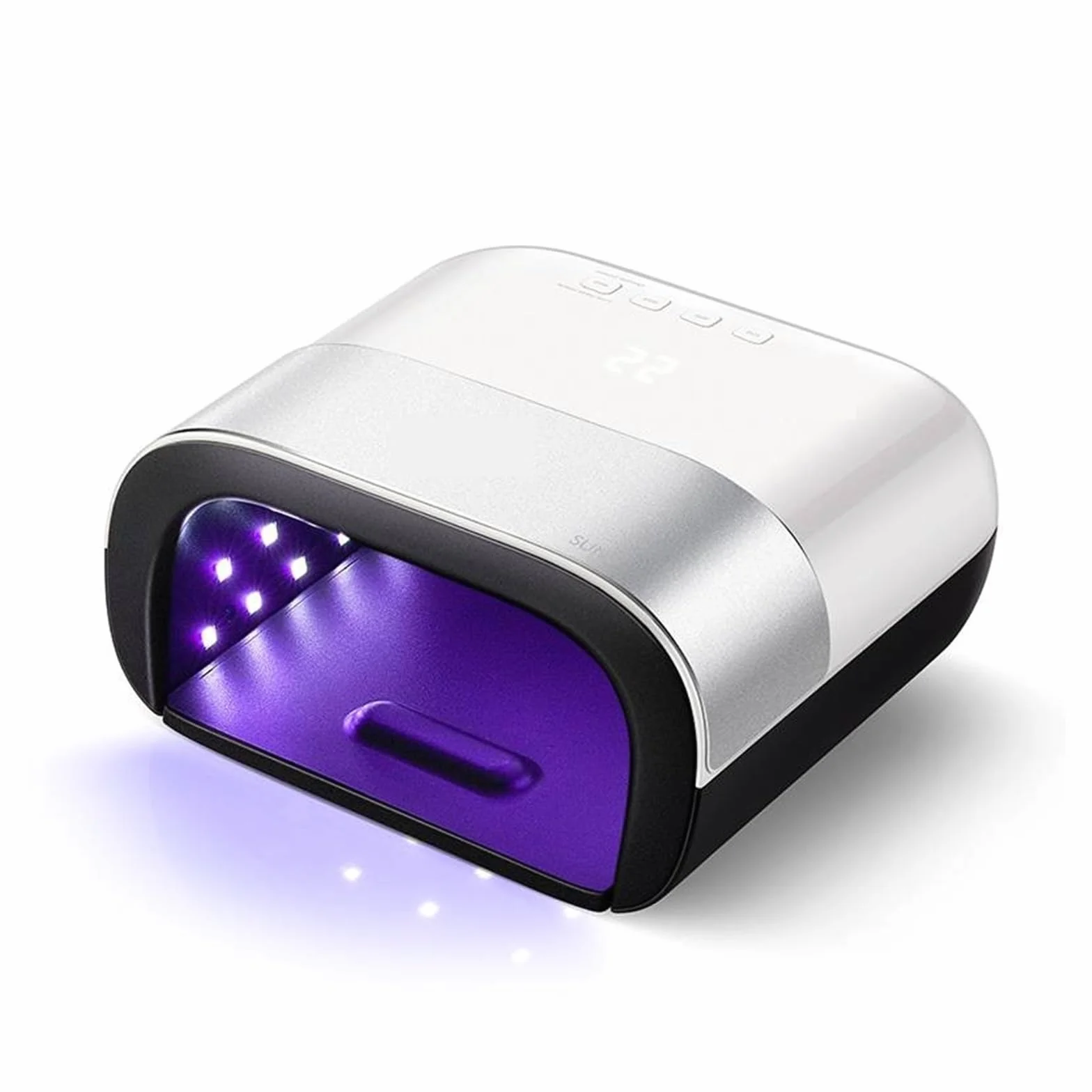 Lámpara Uñas, Lámpara LED UV for uñas, máquina secadora de uñas, lámpara UV de 48W for esmalte de Gel, curado de uñas UV con detección de movimiento, pantalla LCD, uñas secas
