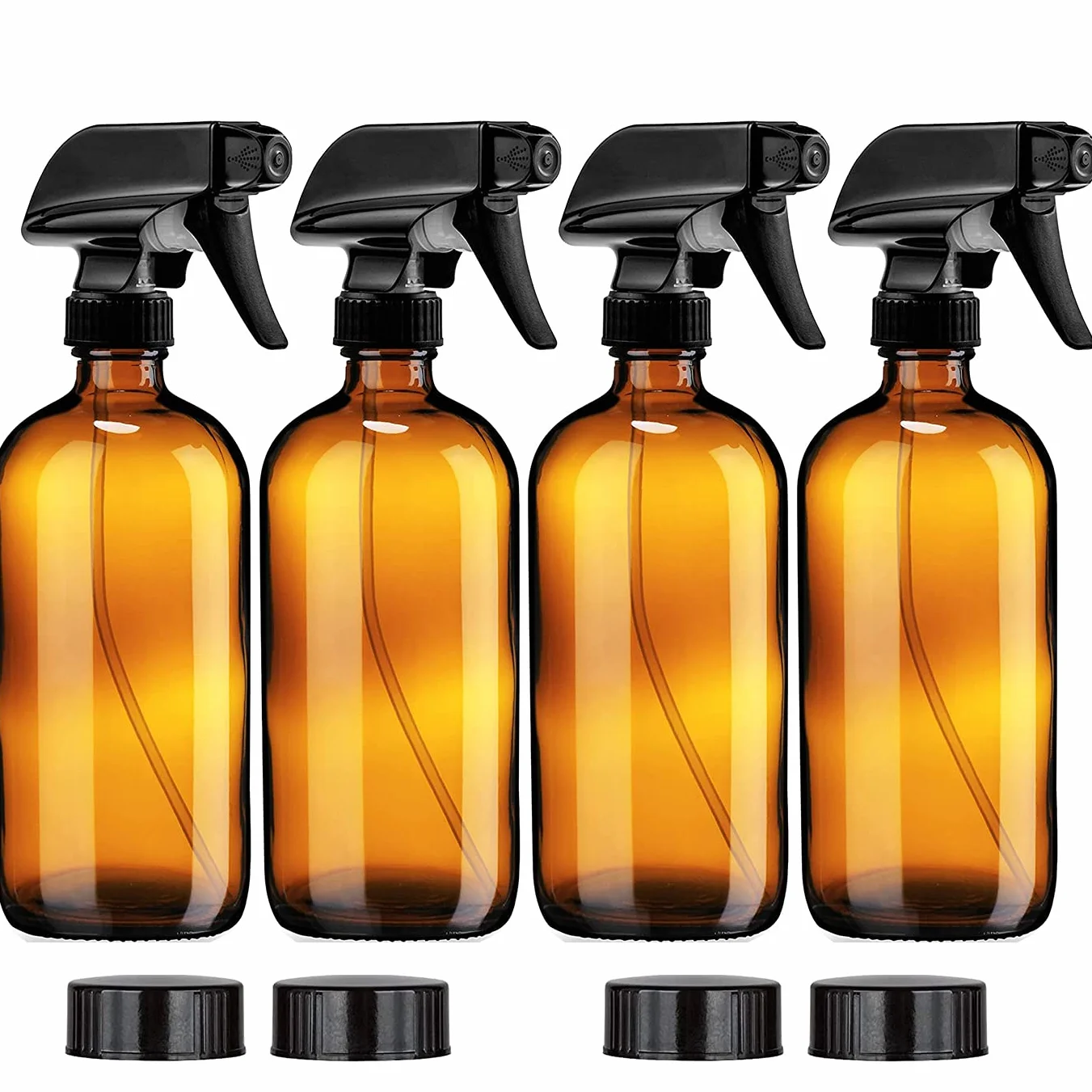 Ideal Swan 500ml Spray Botella Ámbar Vaso para Rociador de Aceites Esenciales con Ajustes de Flujo