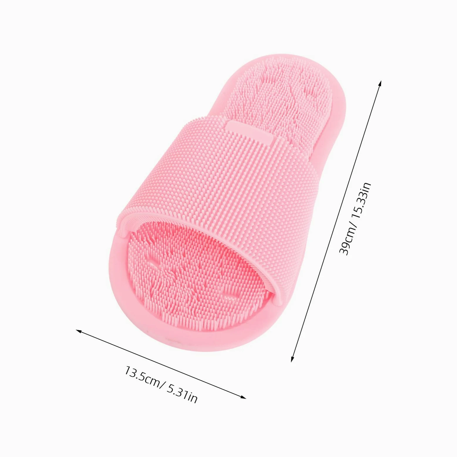 Cepillos para Ducha de Pies de Silicona Antideslizantes con Ventosas, Masajeador Exfoliante para Baño, Pack 2 Unidades Rosa, Adecuado para Aliviar Pies Cansados y Uso en Spa