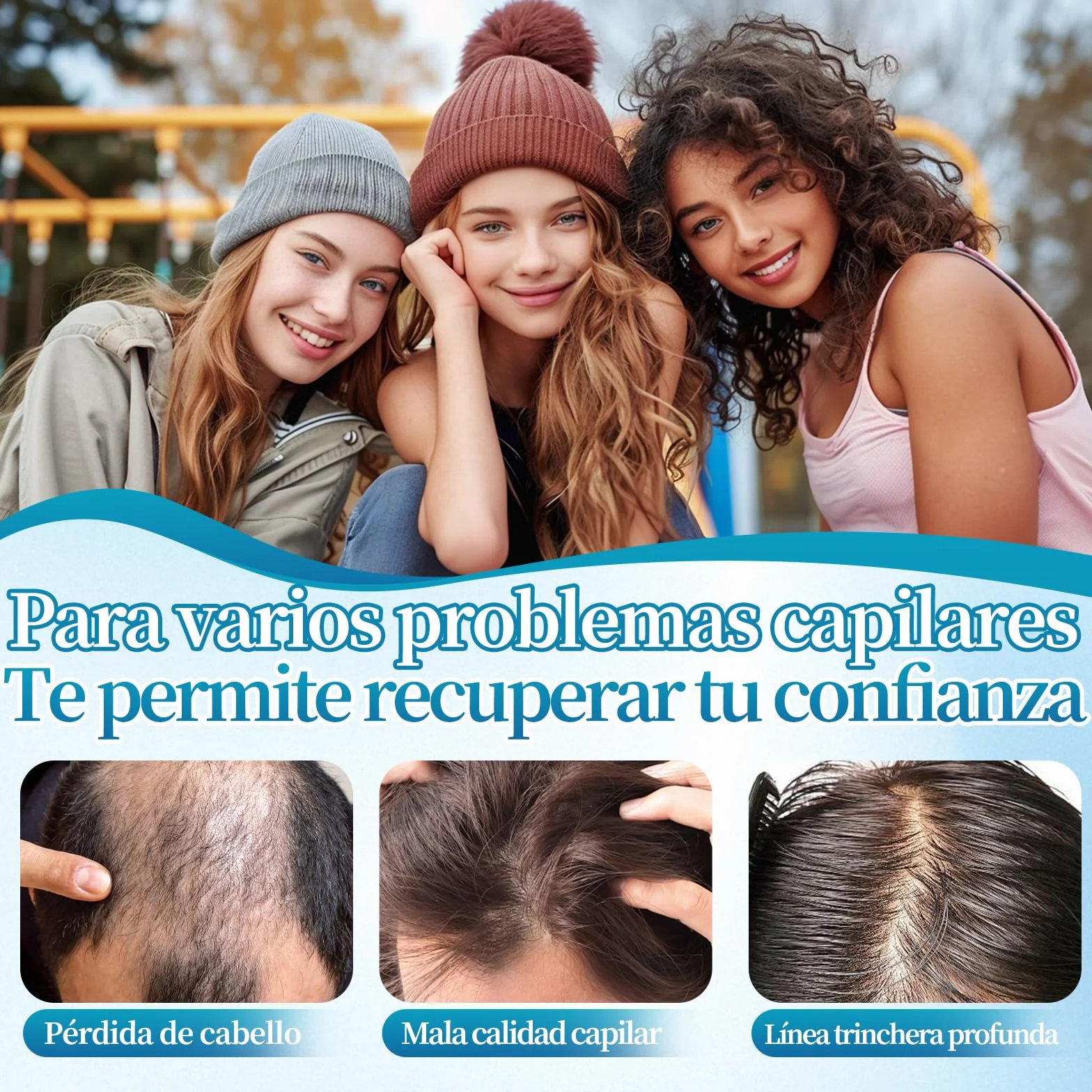 Suero De Crecimiento Del Cabello, Hair Growth Serum para Crece Pelo Rapido, Anticaida Pelo 60ml