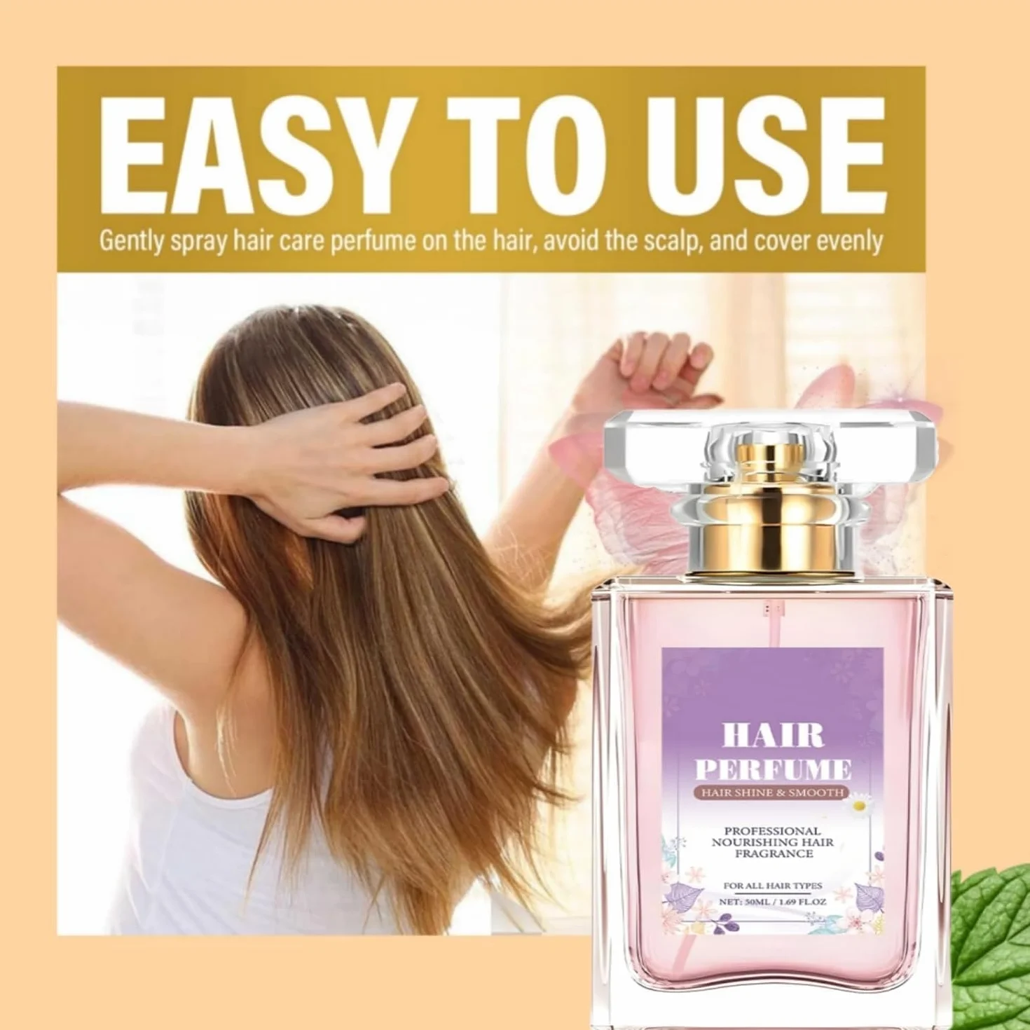 Perfume para Cabello con Feromonas y Aceites Esenciales para Cabello Seco Dañado