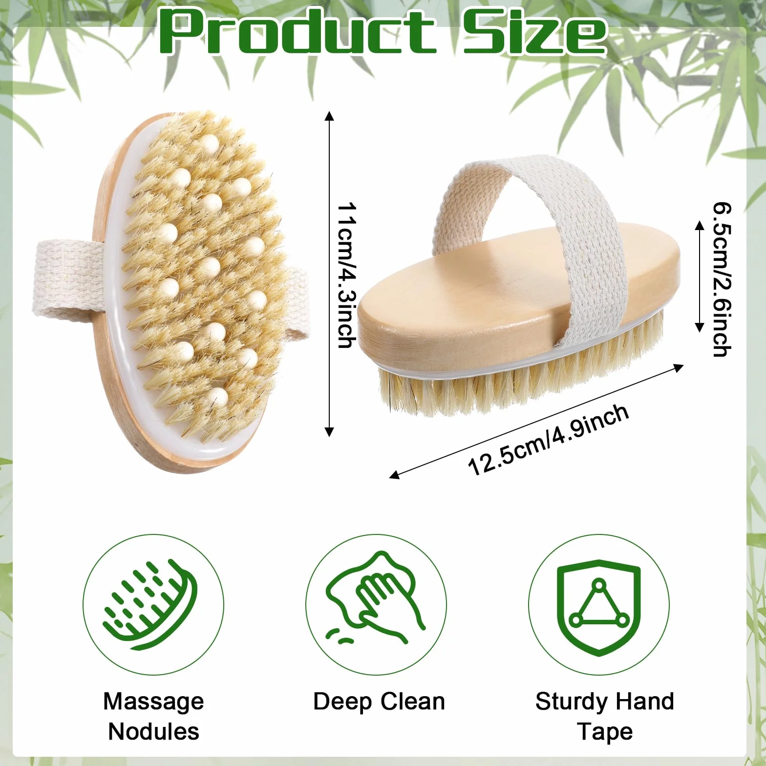 12 cepillos exfoliantes para el cuerpo con nódulos de masaje para piel seca, exfoliante corporal para ducha, baño, mejora la circulación de la espalda, piel muerta, exfoliante de belleza