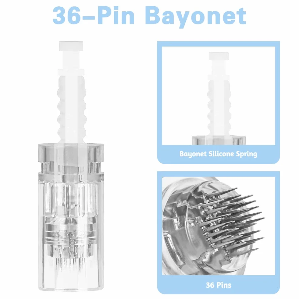 LOPHE Agujas Dermapen 36 Puntas, 12pcs Repuesto para Microneedling Pen