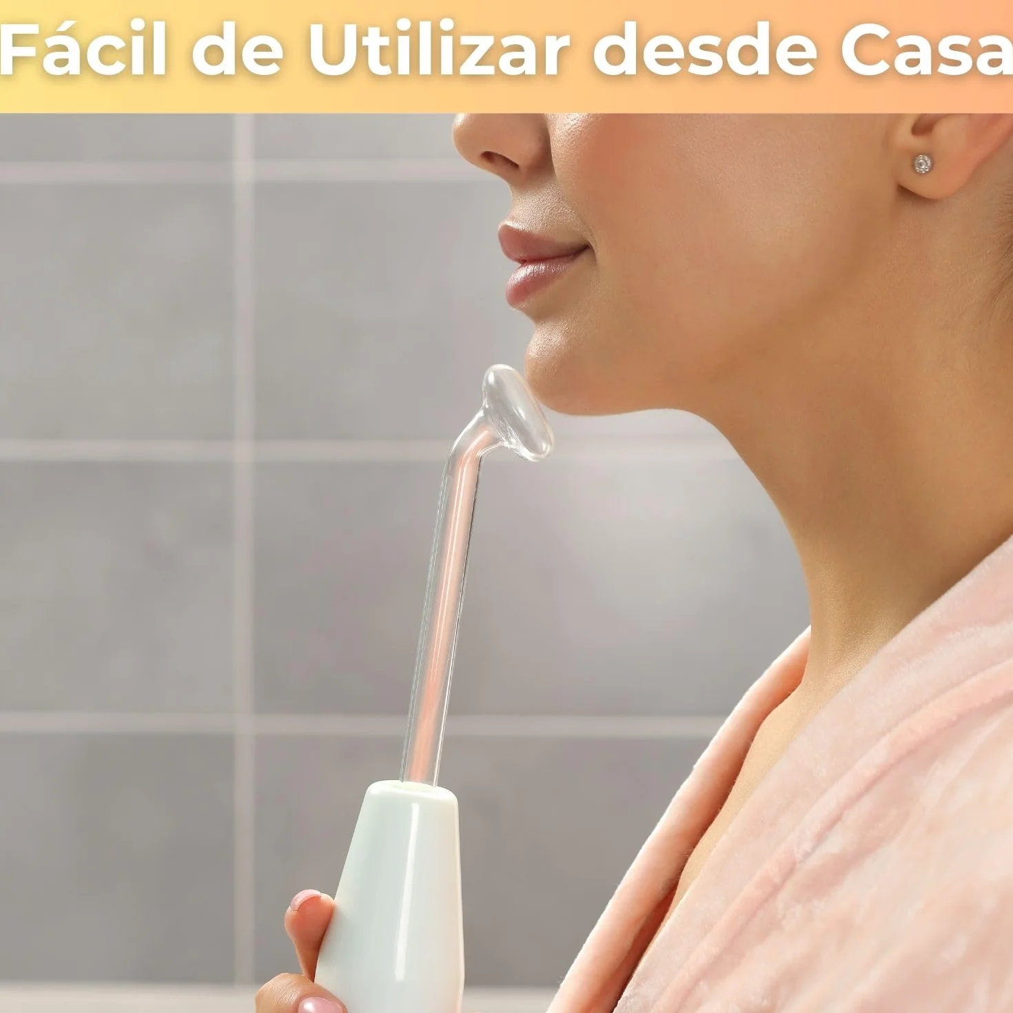 Alta Frecuencia Facial y Capilar Profesional - High Frequency Wand - Máquina Quita Arrugas, Acné y Manchas - Tecnología LED con 4 Electrodos