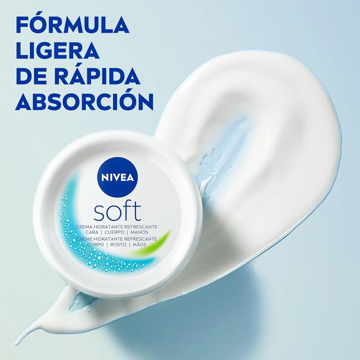 NIVEA Soft Crema Hidratante Intensiva 500 ml con Aceite de Jojoba y Vitamina E para Cara, Cuerpo y Manos