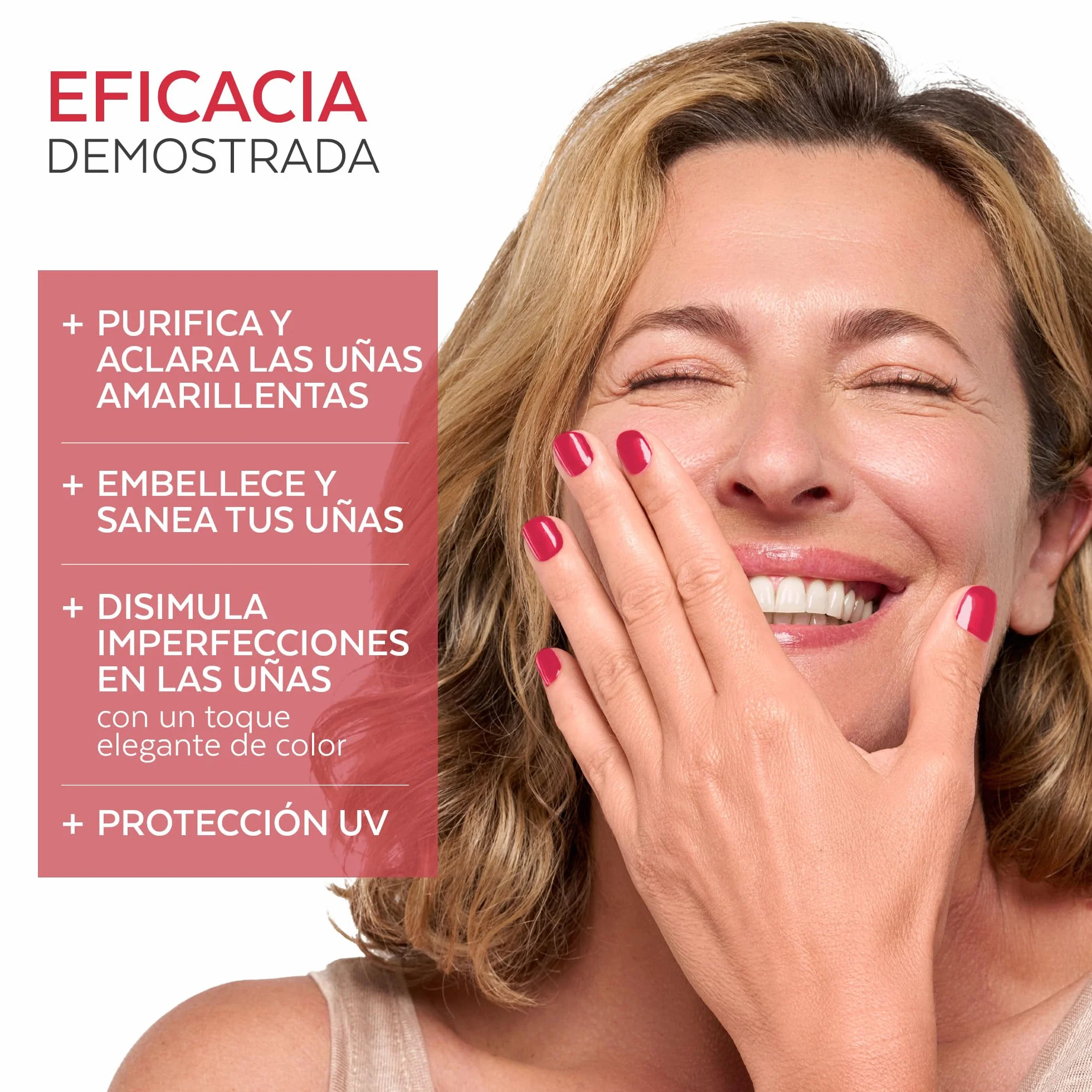 PODERM Esmalte Cuidado para Uñas con Tea Tree Rojo Rosa 8ML Swiss Lab