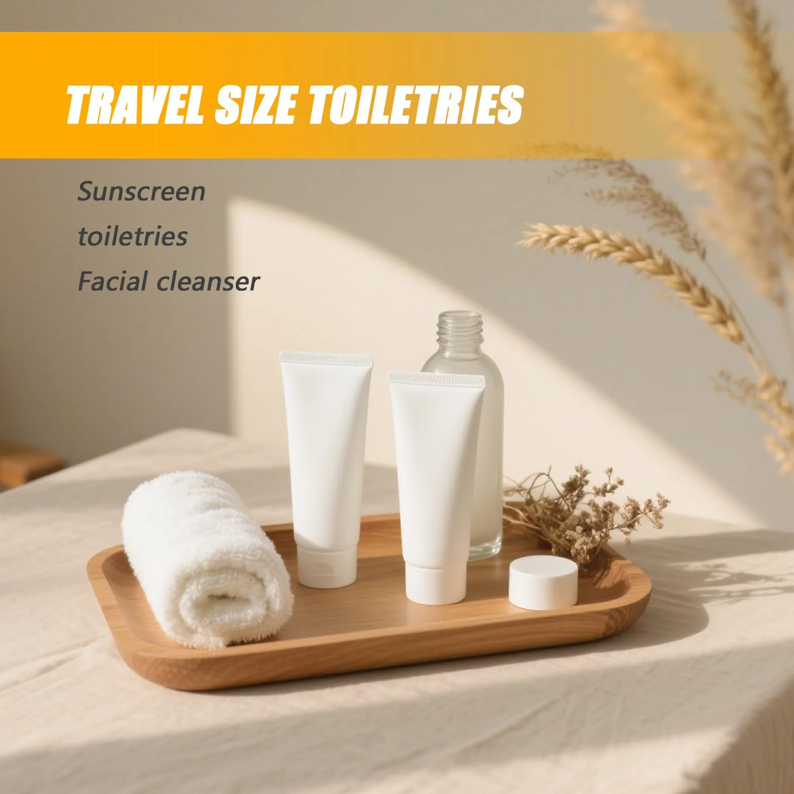 Tubos Plásticos Blancos 50ml para Loción Cosmética, Botellas Compresión Rellenables, Muestras Viaje