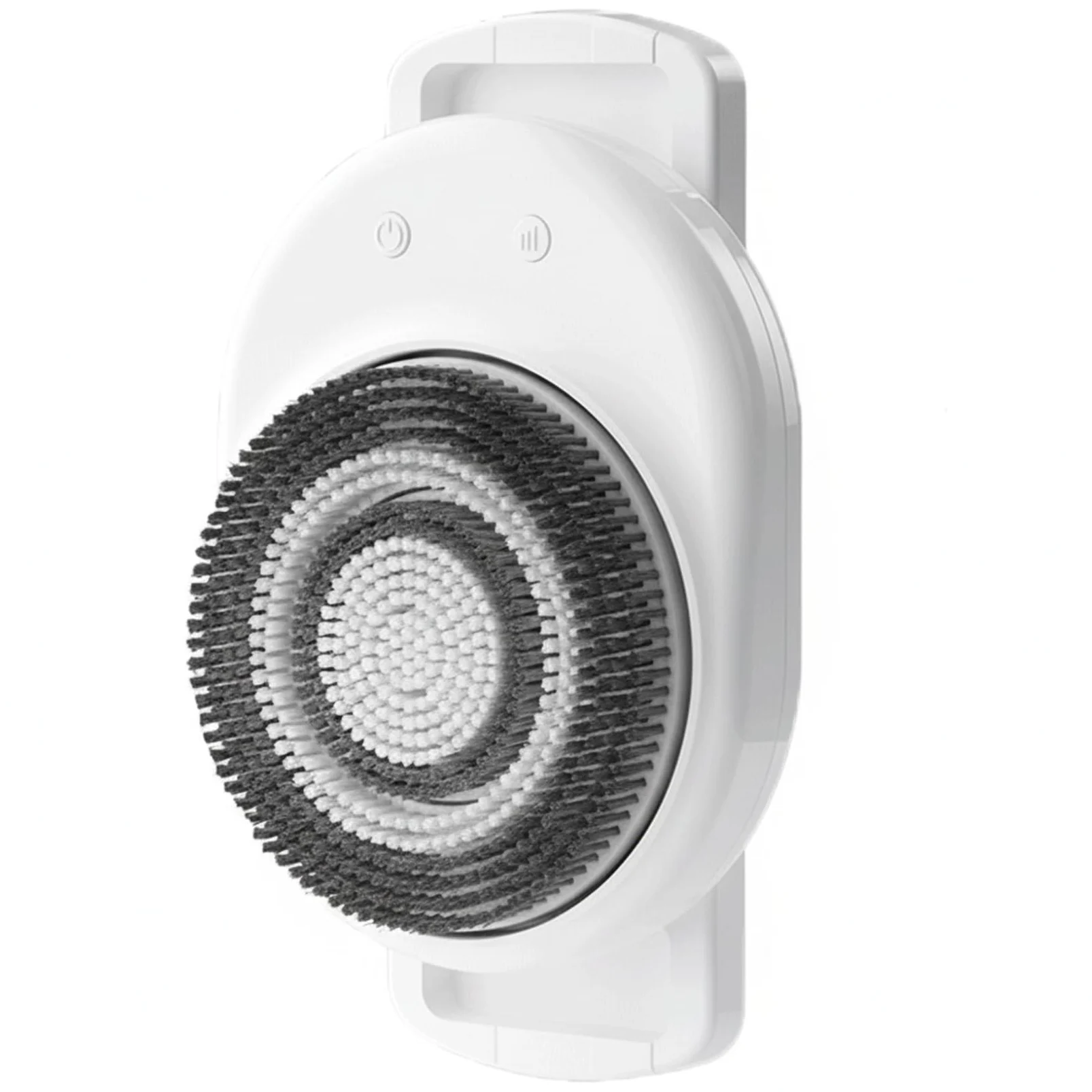 Fregadora de espalda eléctrica para pared de ducha, cepillo de ducha automático manos libres, 3 velocidades, cabezal de 18cm