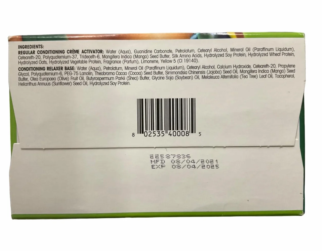 African Pride Olive Miracle Deep Conditioning No-Lye Relaxer Regular Kit 8-Count