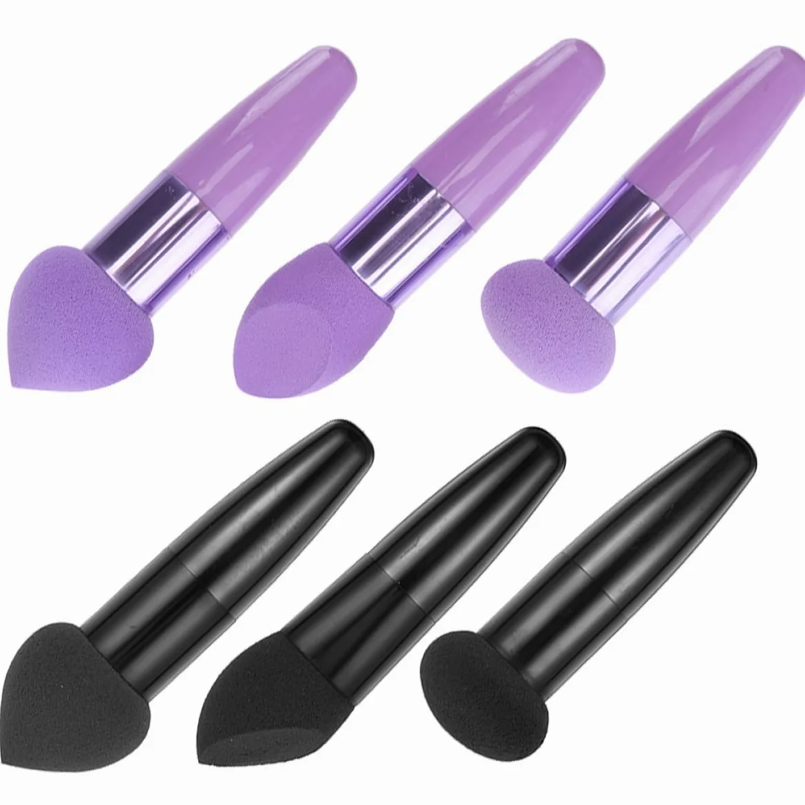 6piezas Esponjas de Maquillaje Forma de Bolígrafo Portátiles para Aplicación Precisa Cómodas y Duraderas Kit para Uso Diario y Profesional