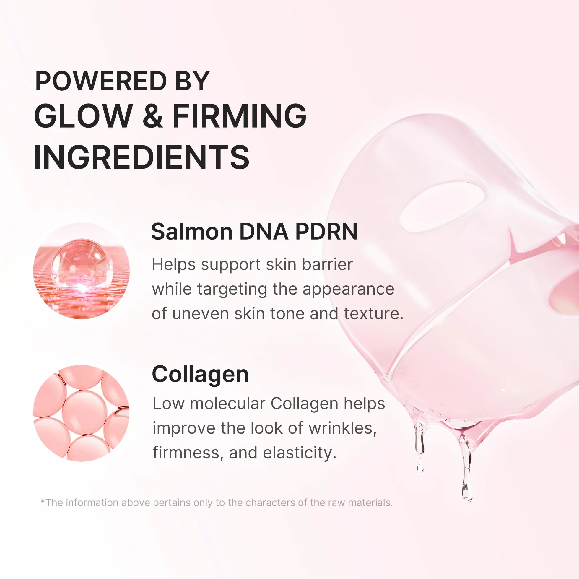 Medicube Mascarilla De Gel De Gelatina De Colágeno Rosa Salmon Dna Pdrn Nocturno, 4 Unidades