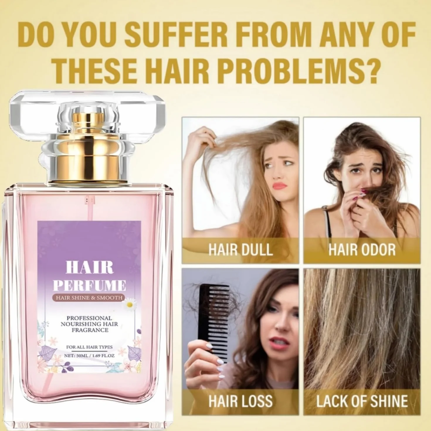 Feromonas para cabello seco y dañado, aceites esenciales