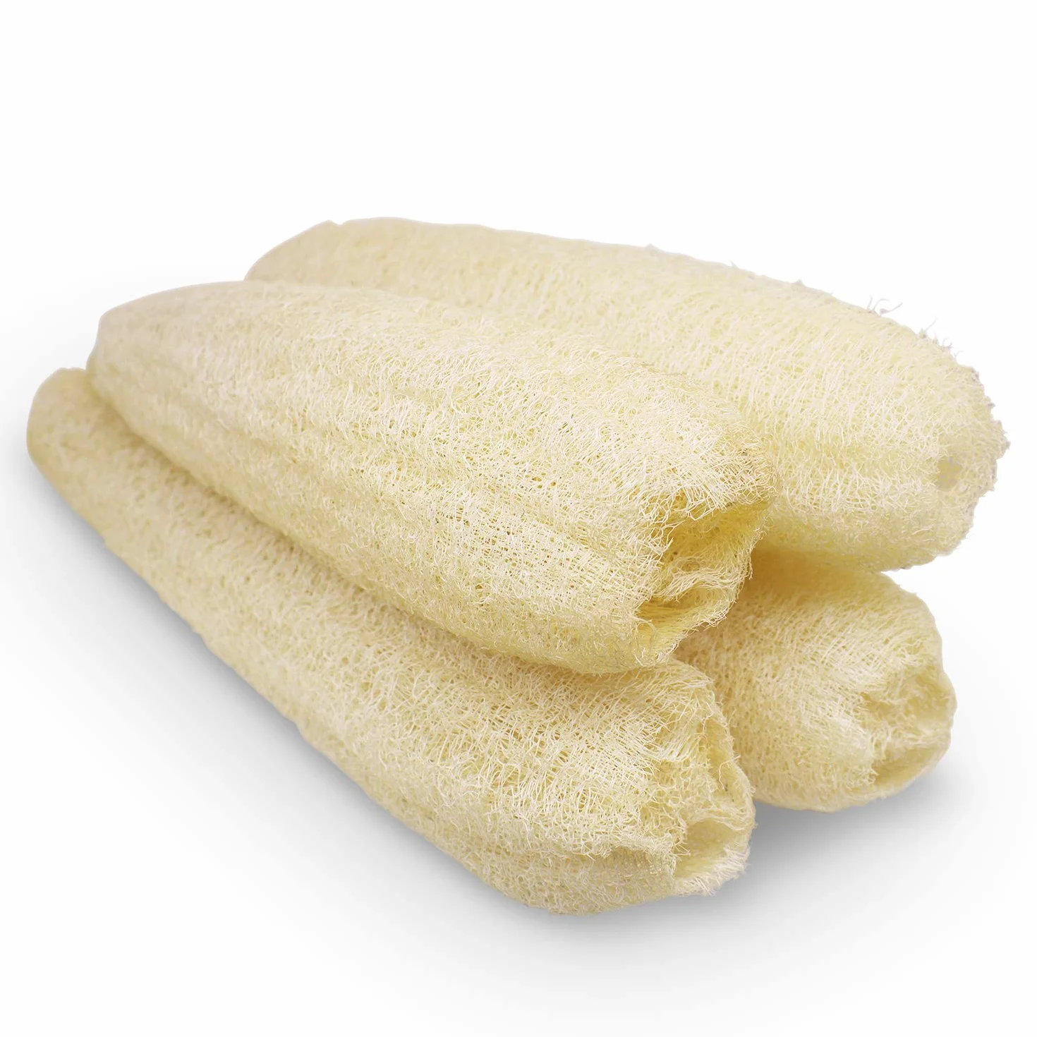 Esponjas de lufa orgánicas naturales grandes exfoliantes para ducha, baño, paquete de 4