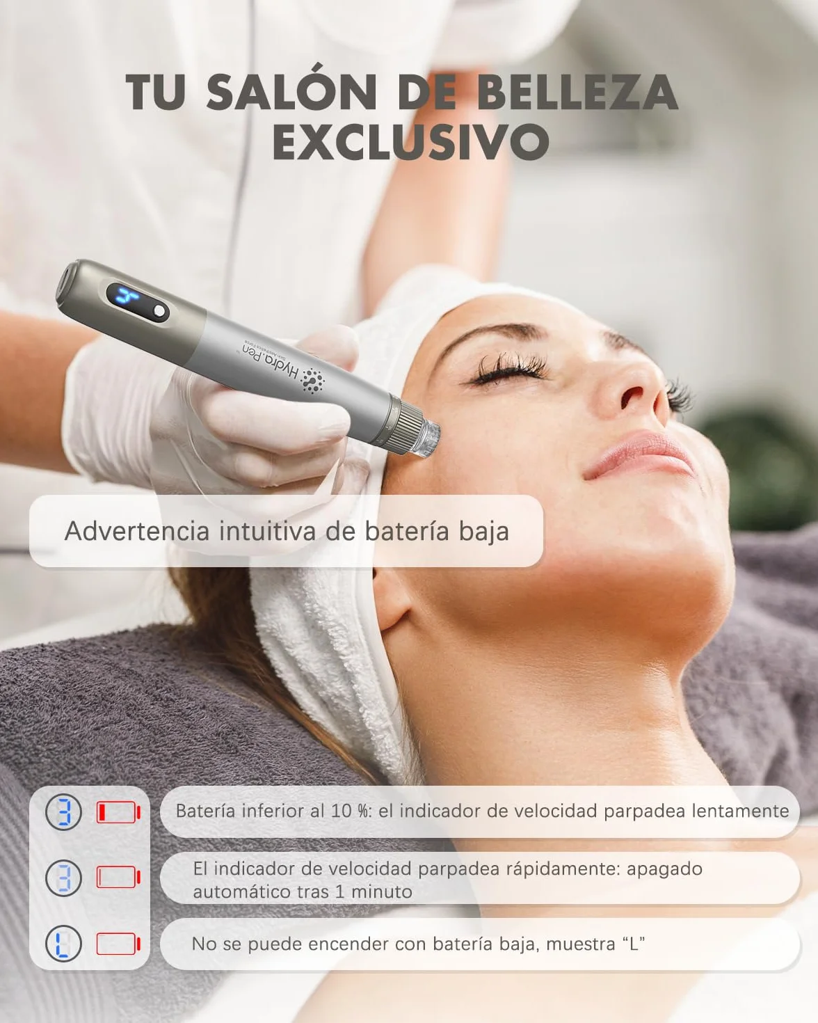 Dr.Pen H3 Hydra Pen Microneedling Pen - Microagujas Automáticas Profesionales con 12 Cartuchos
