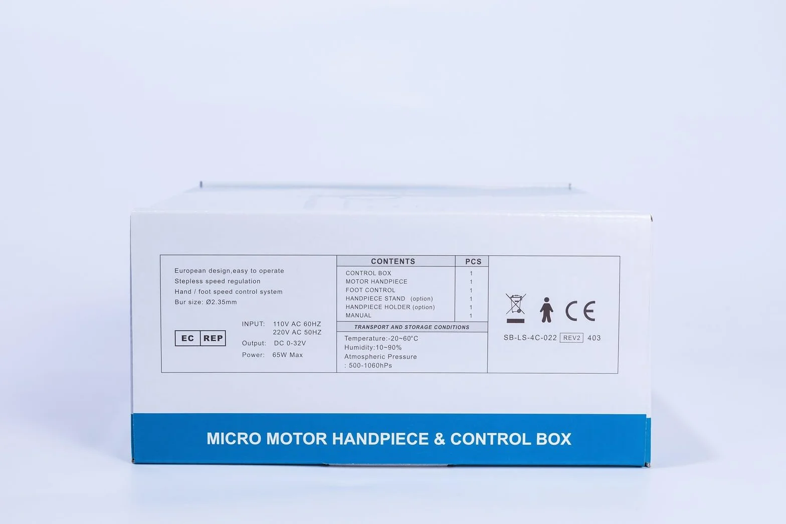 Saeshin Strong 210 Micromotor, 35000 RPM - Taladro de uñas de aluminio para cuidado profesional de uñas, laboratorio dental, funciona con pedal, tamaño de cortador de 2.35 mm, alimentado por
