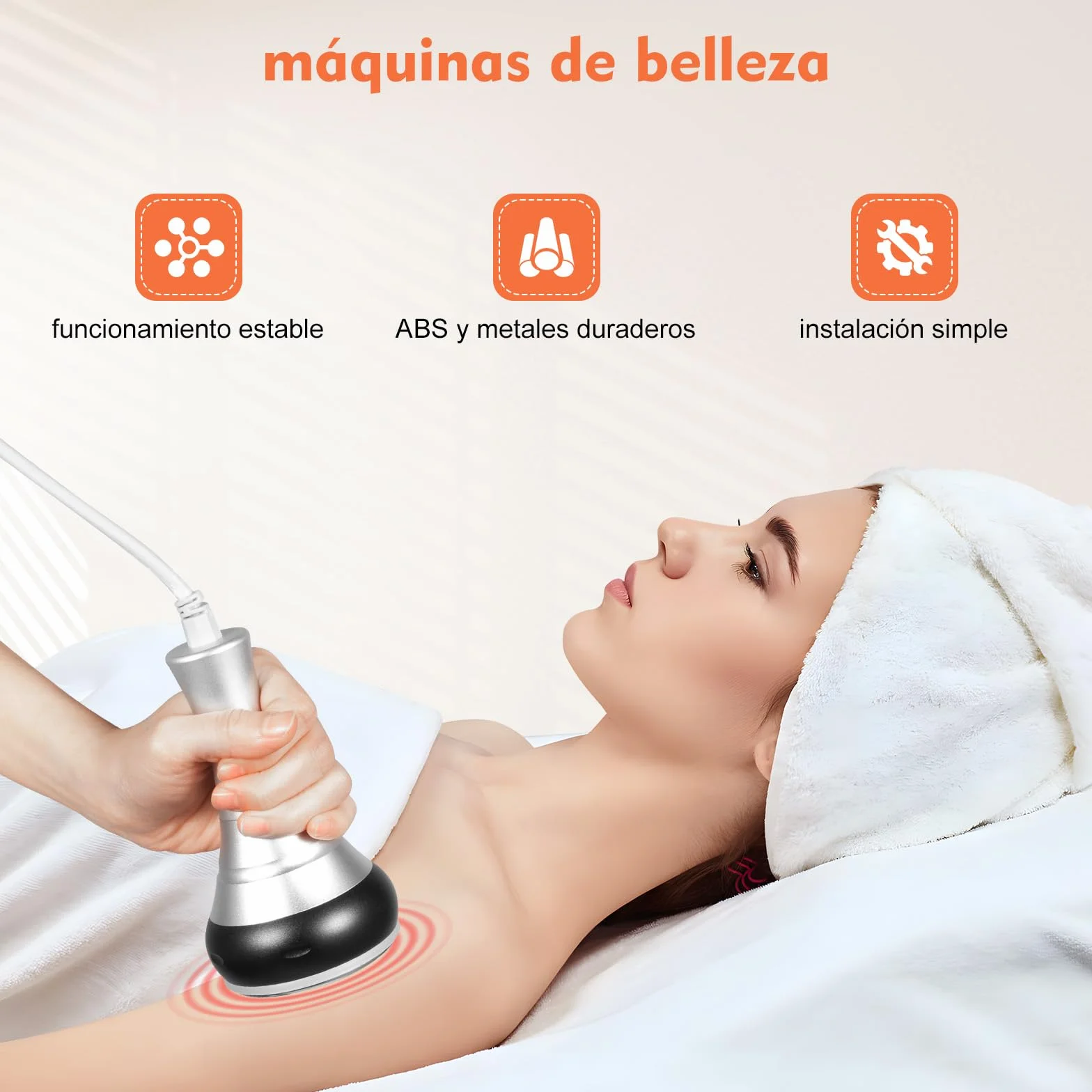 Máquina de cavitación 6 en 1 radiofrecuencia reafirmante modelado piel cuerpo rostro 40K