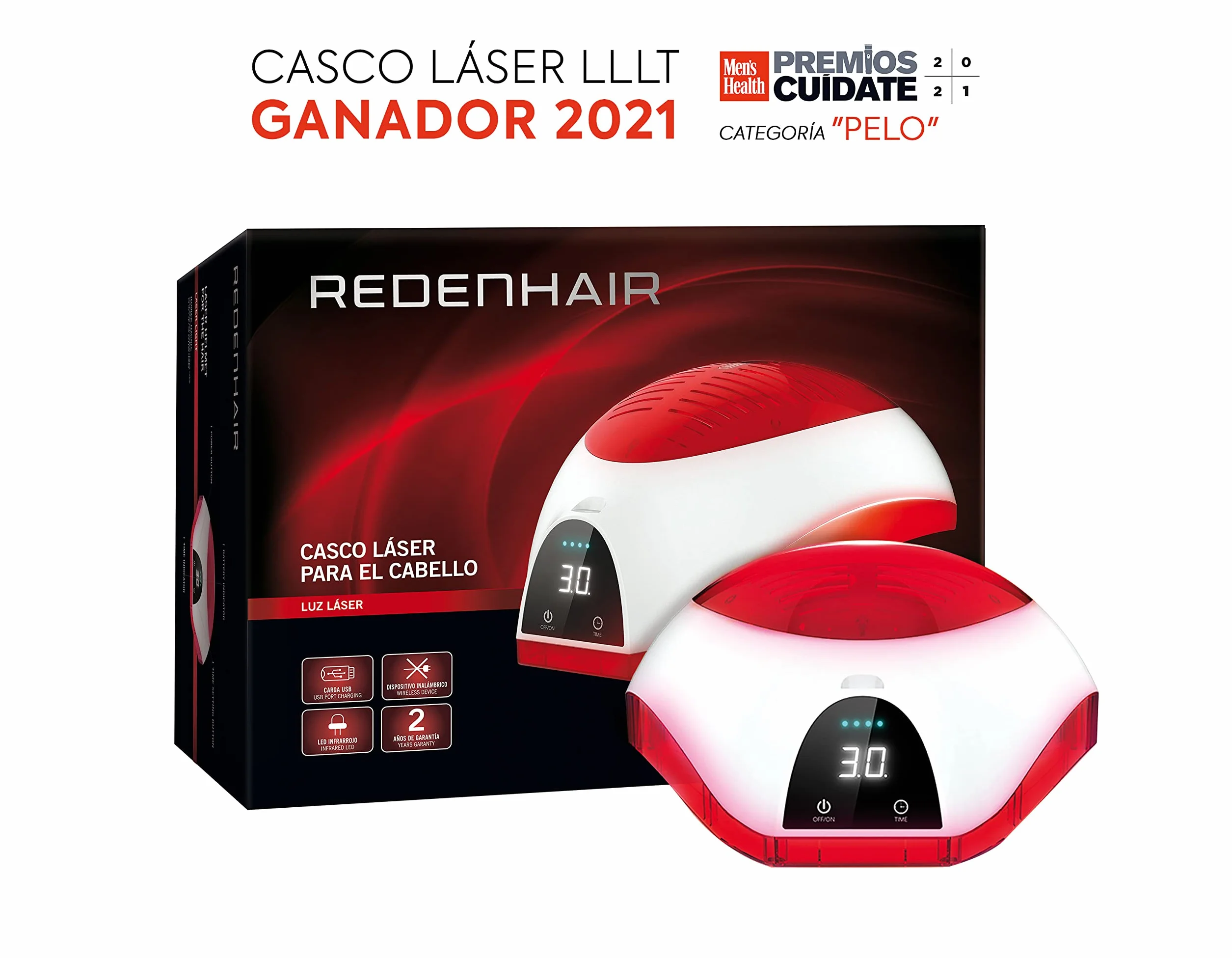 Casco Láser Capilar Redenhair para Crecimiento y Caída del Cabello