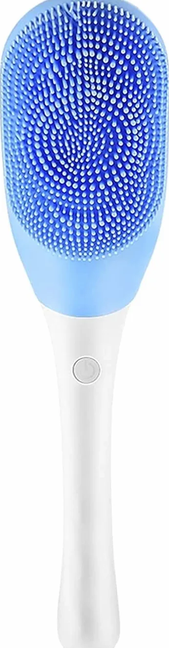 GeRRiT Cepillo de baño eléctrico Cepillo de Ducha con Carga USB Cepillos de baño y Cuerpo de Mango Largo Cepillo de Masaje Impermeable Limpiar Exfoliante Mejorar la circulación