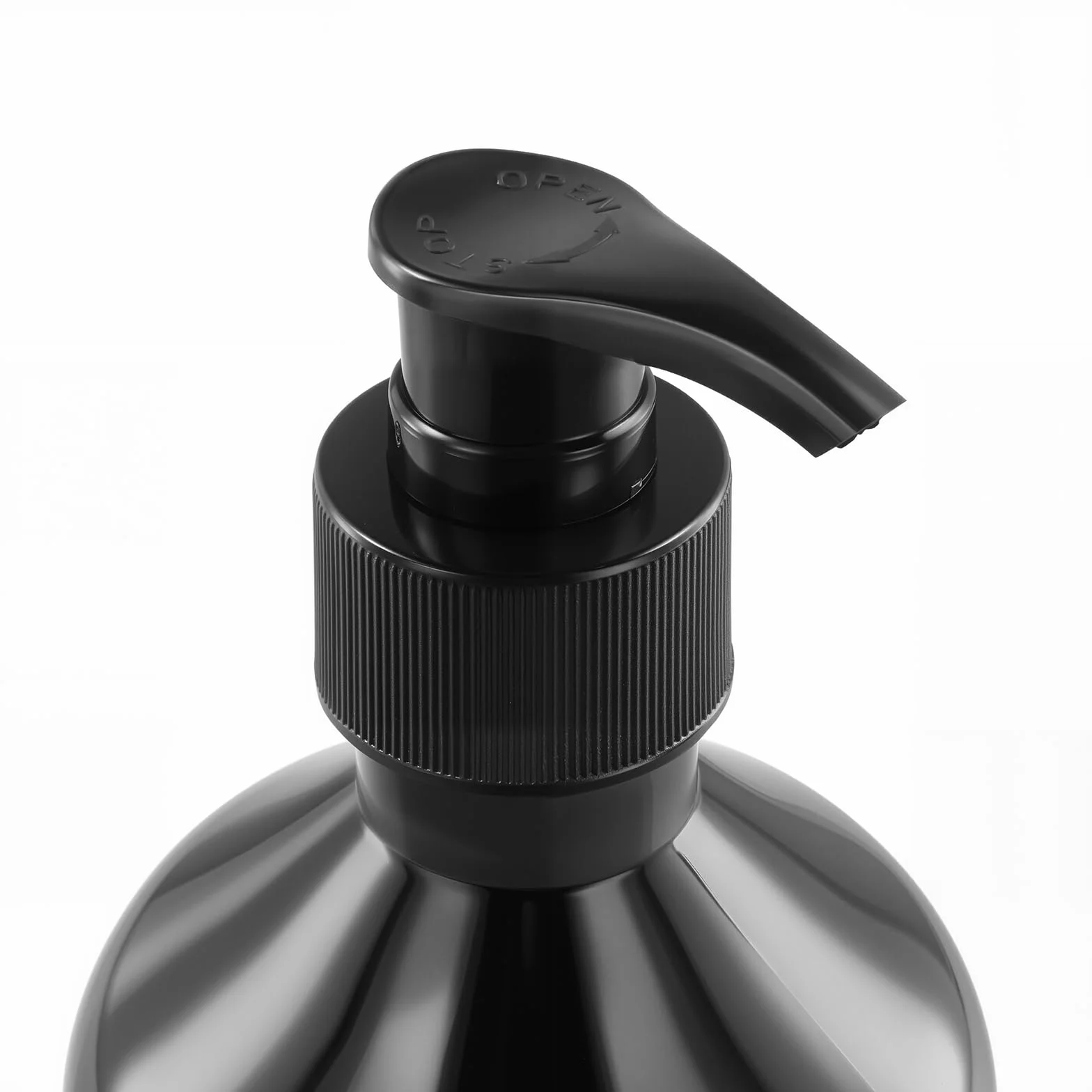8 Botellas Dispensadoras de 500 ml Rellenables, Color Negro con Bomba, para Champú, Gel de Ducha, Jabón Líquido y Loción, Botellas de Plástico Recargables para Baño