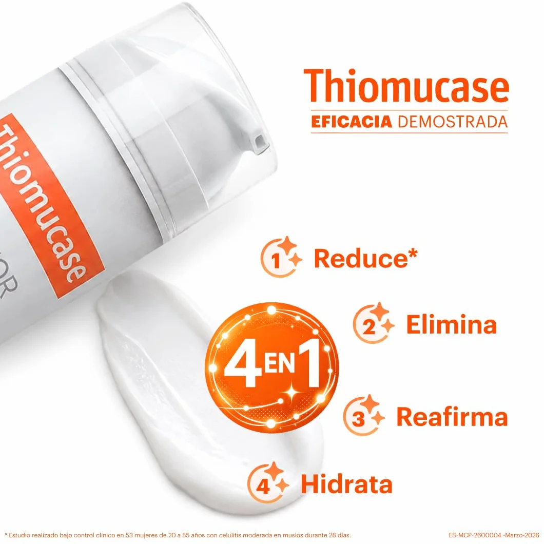 Thiomucase Kit Crema Anticelulítica 200ml + 50ml Centella Asiática Activos Liporreductores