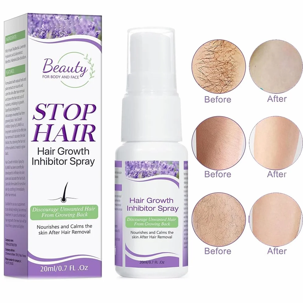 Spray Depilatorio Inhibidor del Crecimiento del Cabello, 20 ml