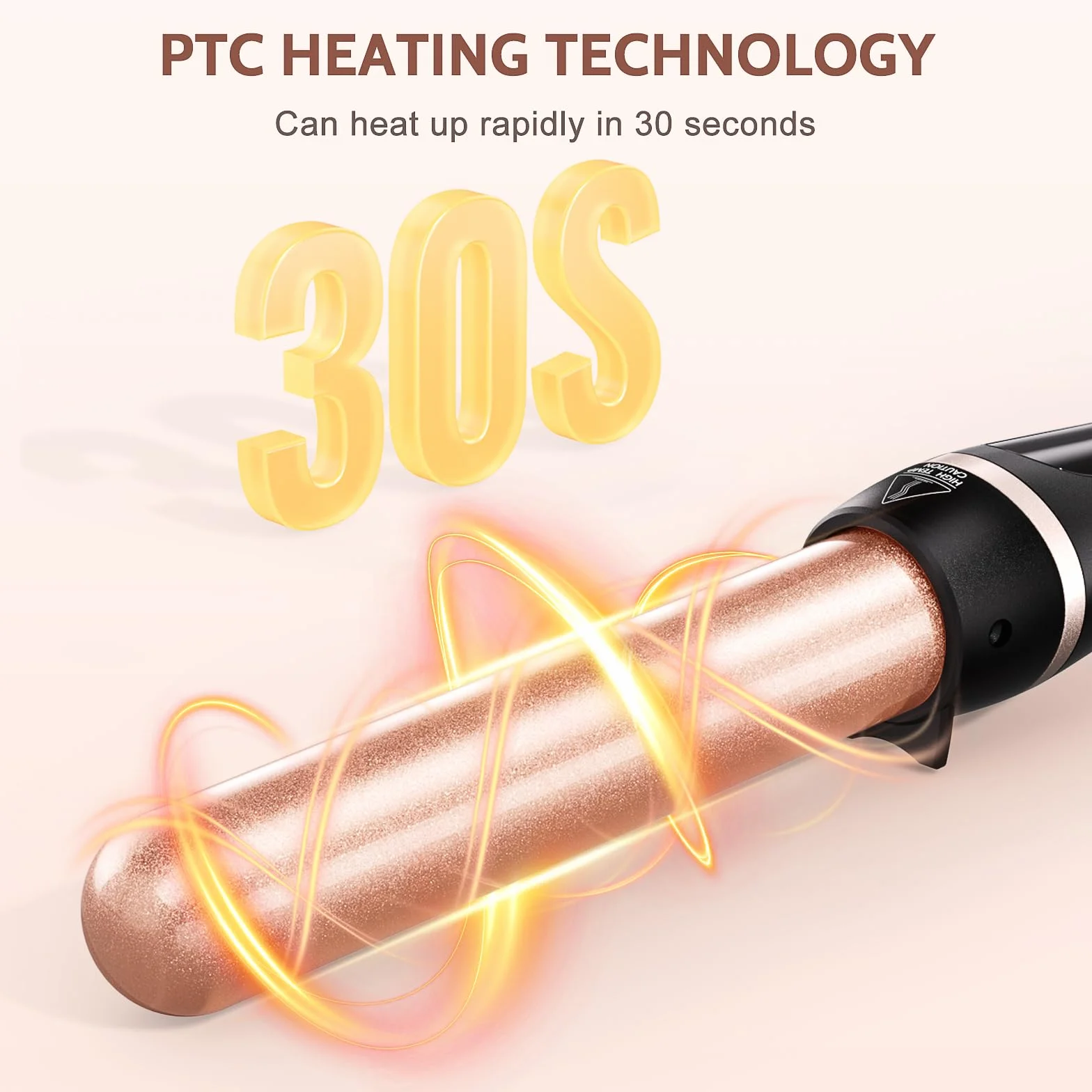 Rizador de Pelo 5 en 1 Cerámica Temperatura Ajustable 80-230°C Pantalla LCD Carcasas Reemplazables 9-32mm Calentamiento Rápido Apagado Automático Guantes Protección