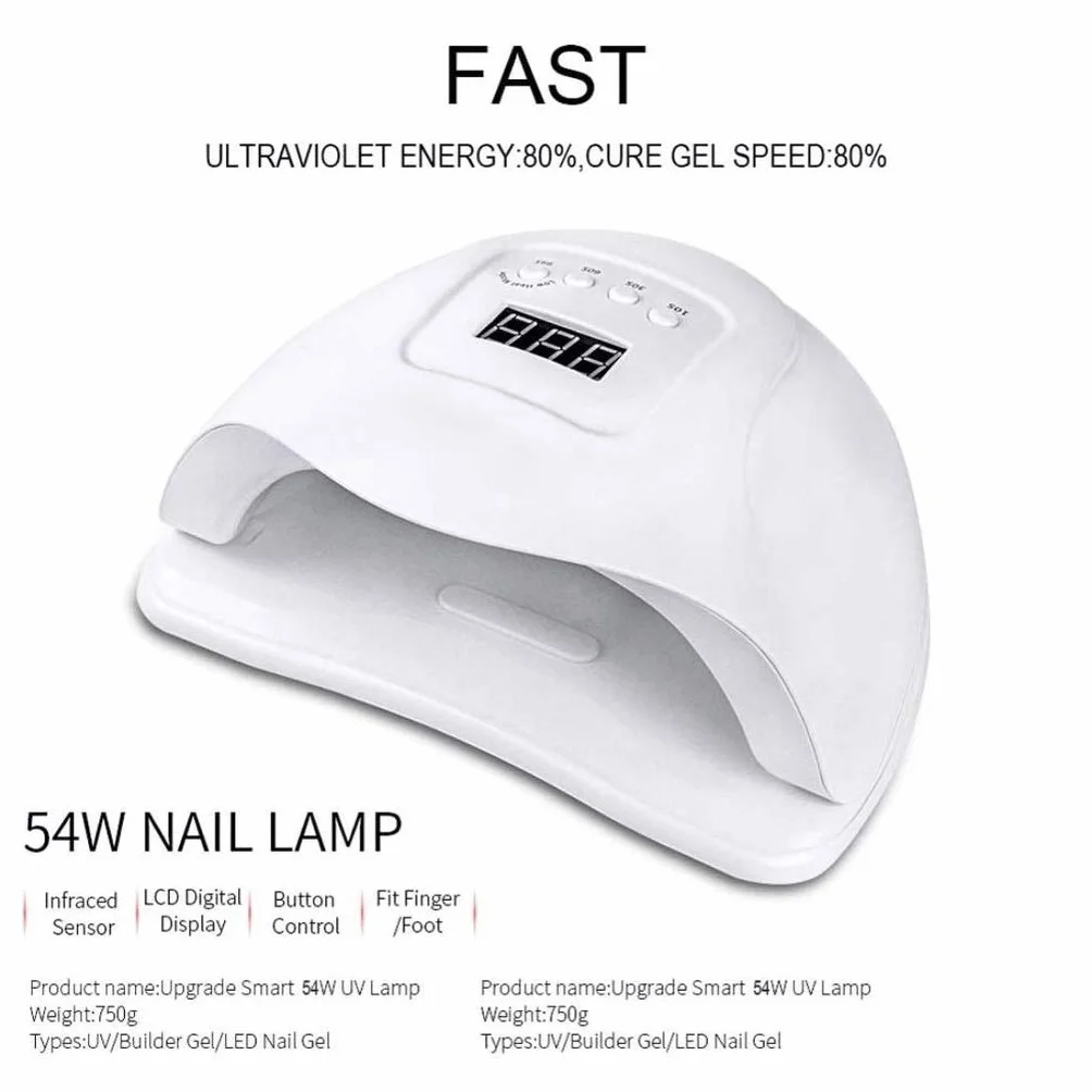 lámpara de uñas de Gel UV LED Clava la lámpara, secador de uñas uñas del Gel de la luz UV, Sensor automático for Geles Abrillantadores