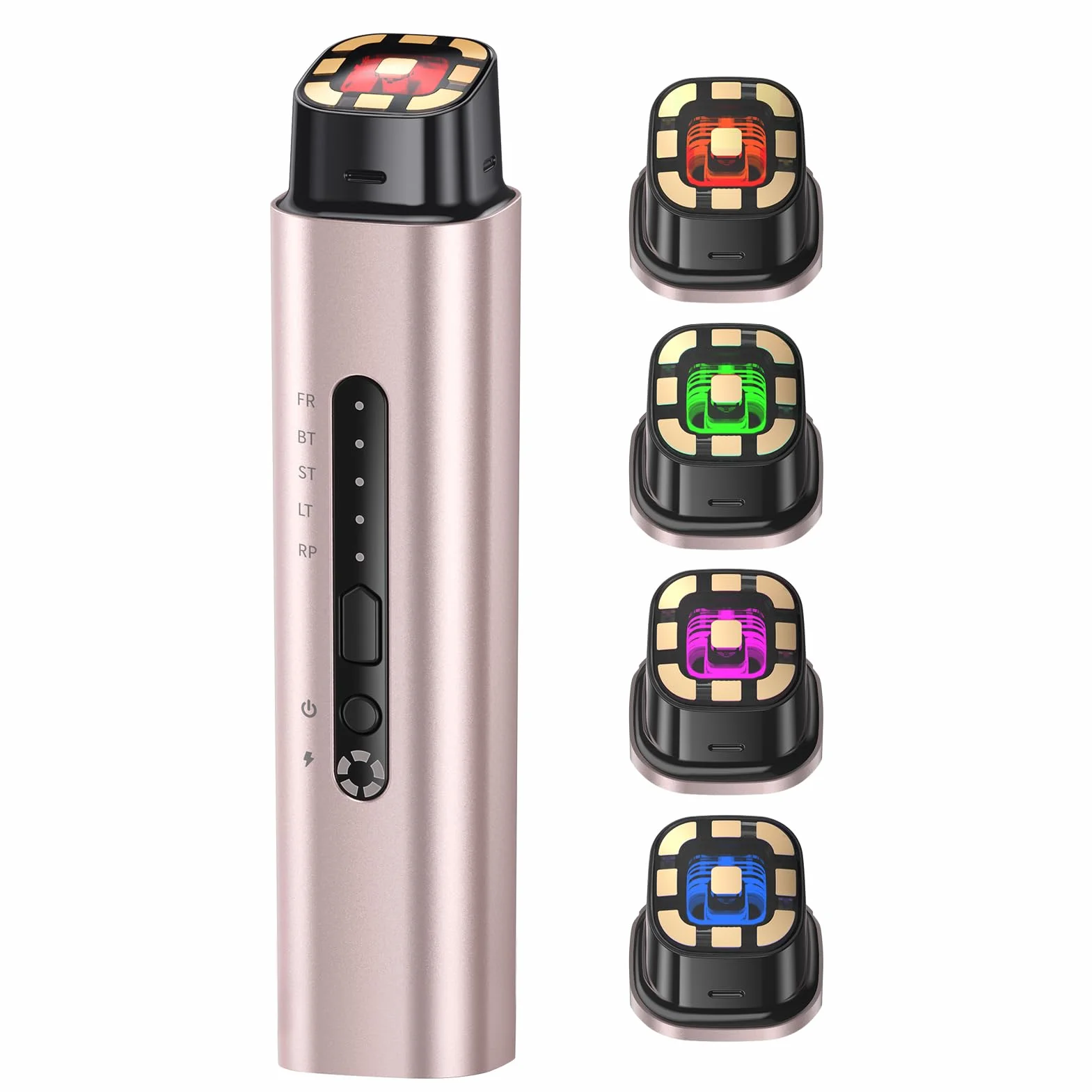 Aparato Radiofrecuencia Facial, 5 en 1 Masajeador Facial de Microcorriente, Dispositivo Eléctrico de Belleza Antiarrugas, Antiacné, Reafirmante y Lifting para Rostro y Cuello