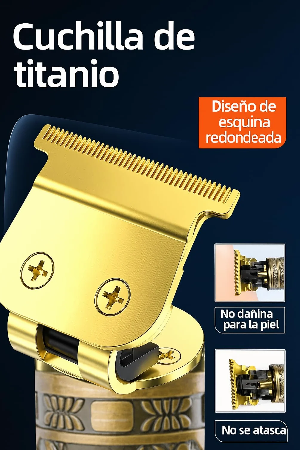 Maquina Cortar Pelo Hombre Profesional, Afeitadora Cortadora Eléctrica 3 Vel, Recortar Barba sin Cable