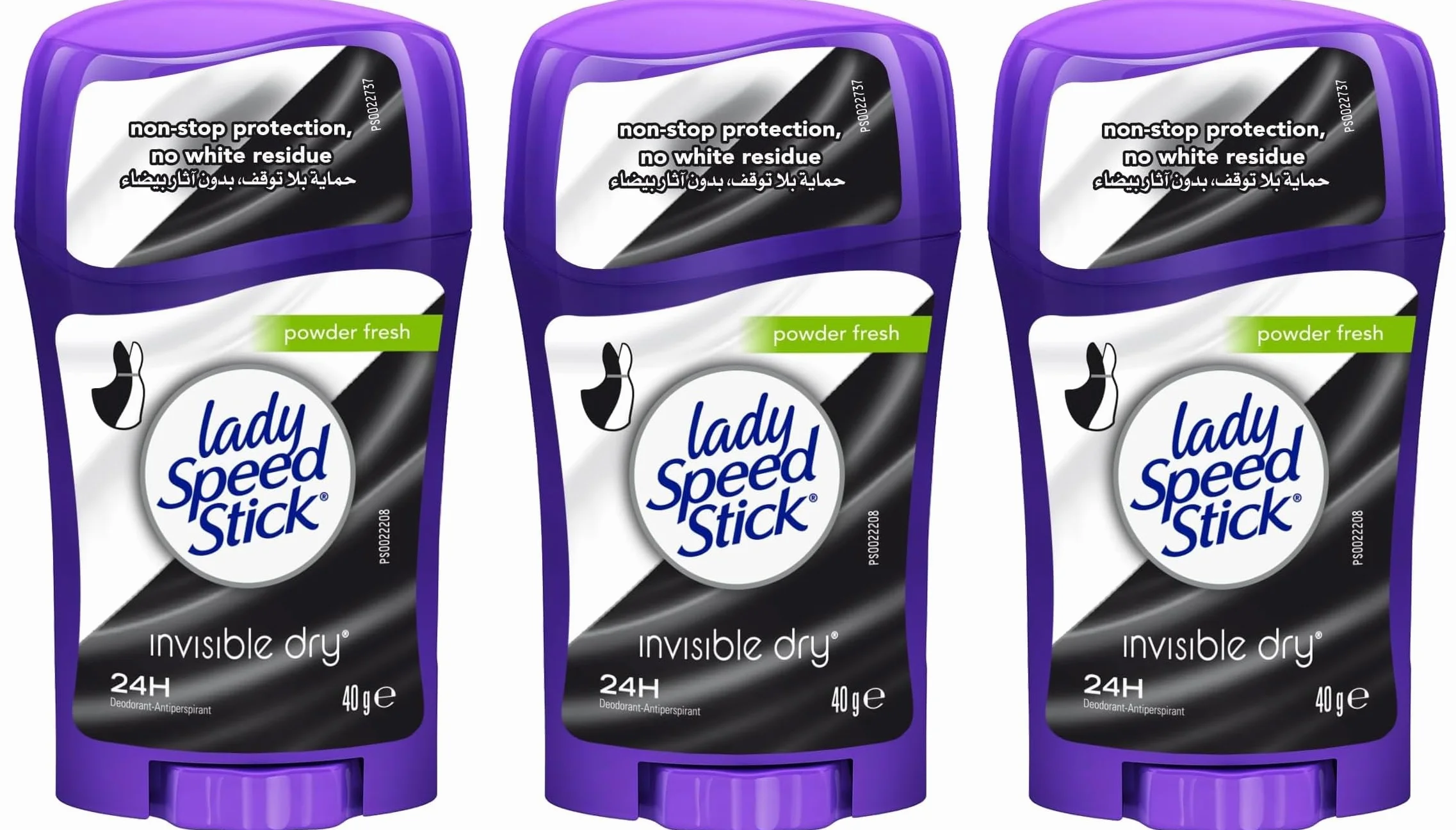 Lady Speed Stick Desodorante en polvo secado invisible 3 unidades 41 ml
