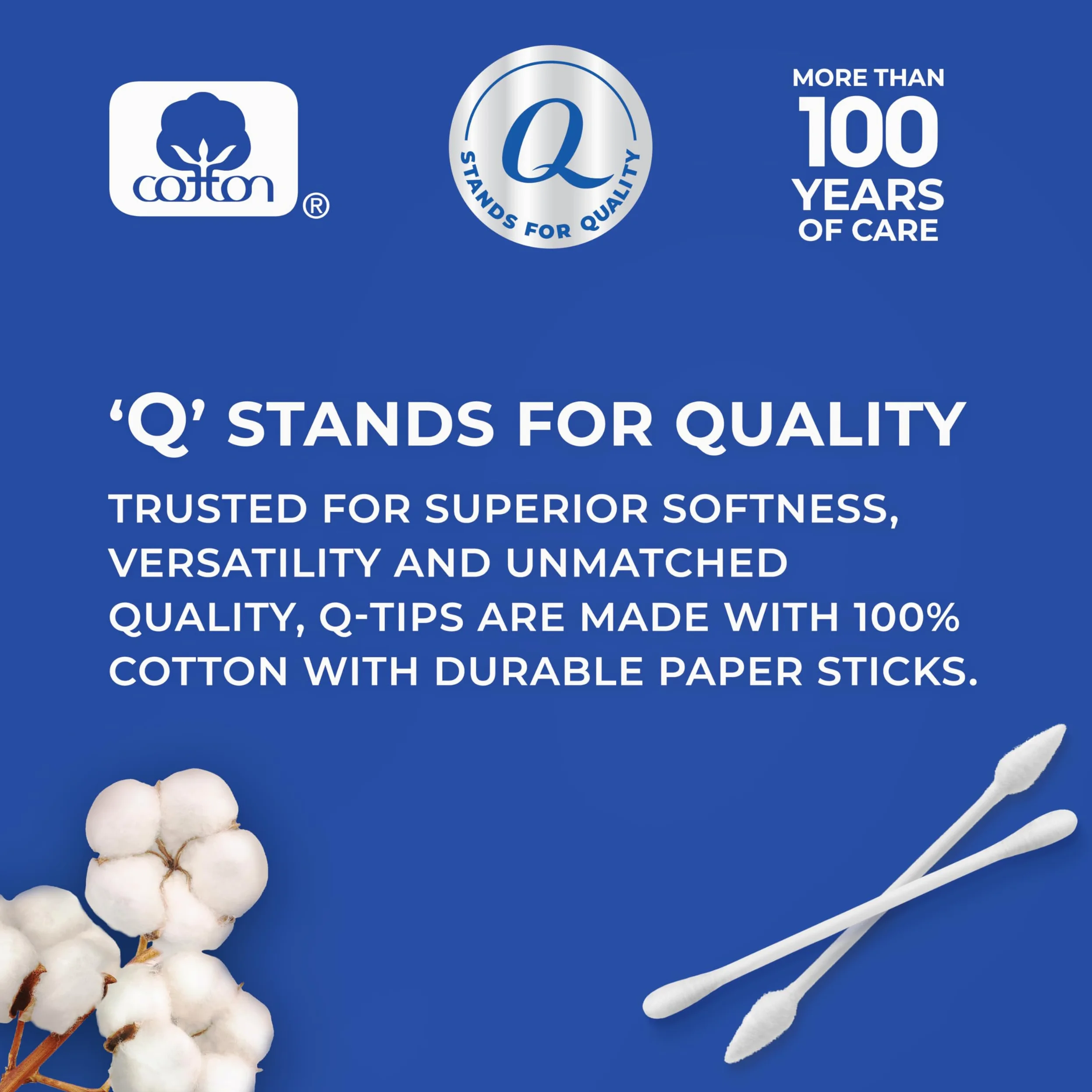 Q-tips Bastoncillos de algodón, paquete variado, original, escudo de higiene y consejos de precisión para el hogar, primeros auxilios y cuidado de belleza, hechos con 100% algodón, 1140 unidades