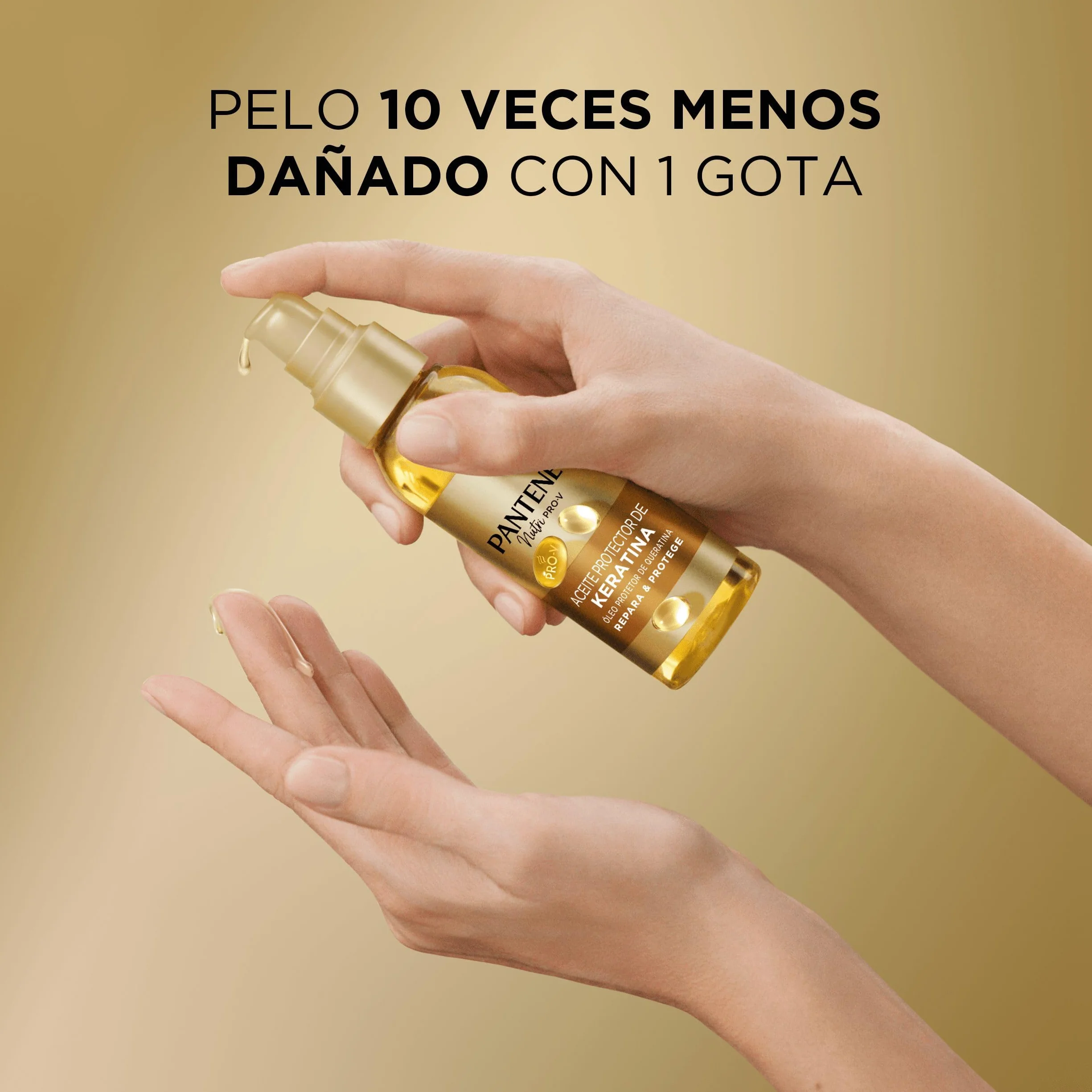 Pantene Pro-V Aceite Protector Keratina 100ml Repara Y Protege Cuidado Intensivo Pelo Seco Y Dañado