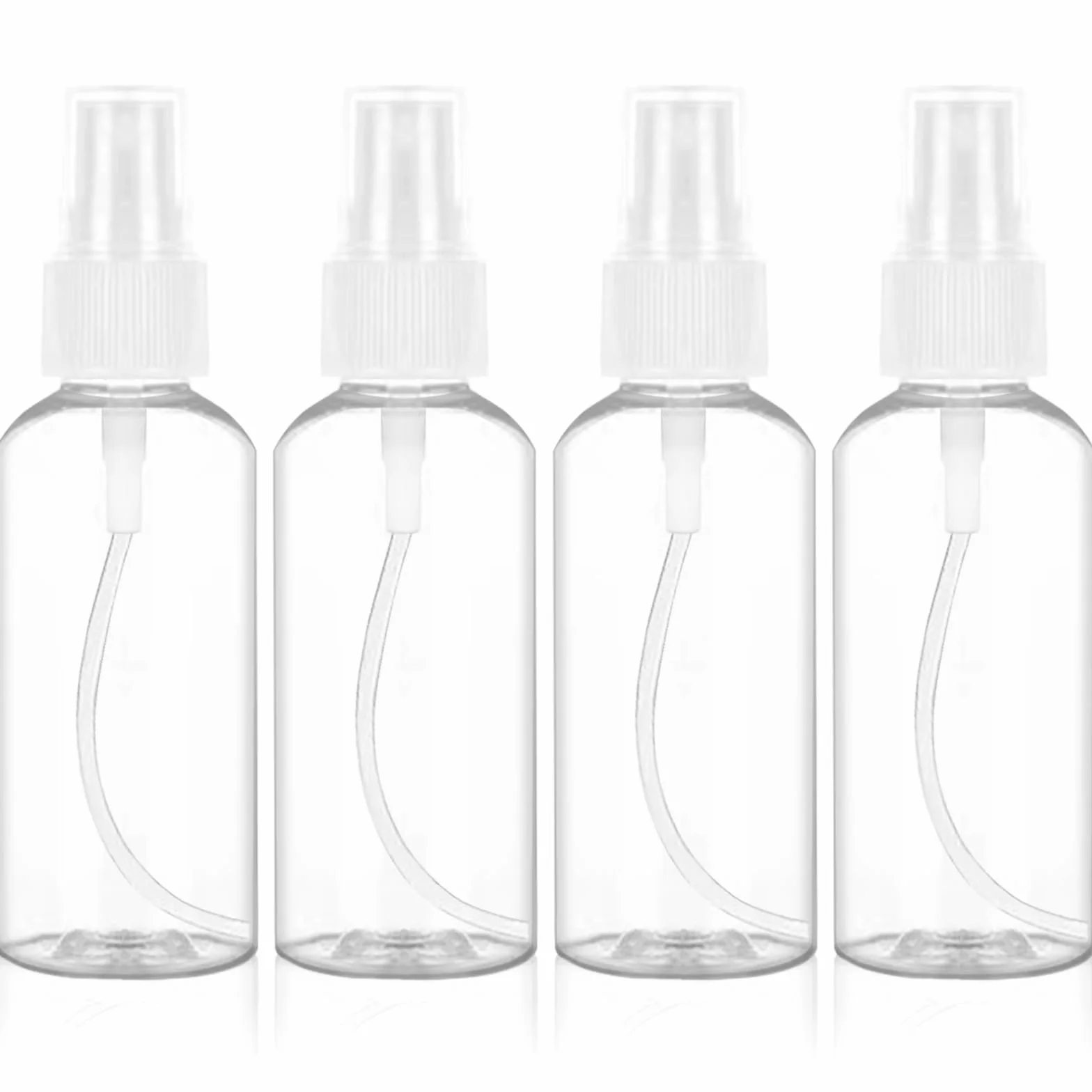 Bote Spray 50ml Plástico Vacío 4 Piezas para Aceites Esenciales, Limpieza, Perfume