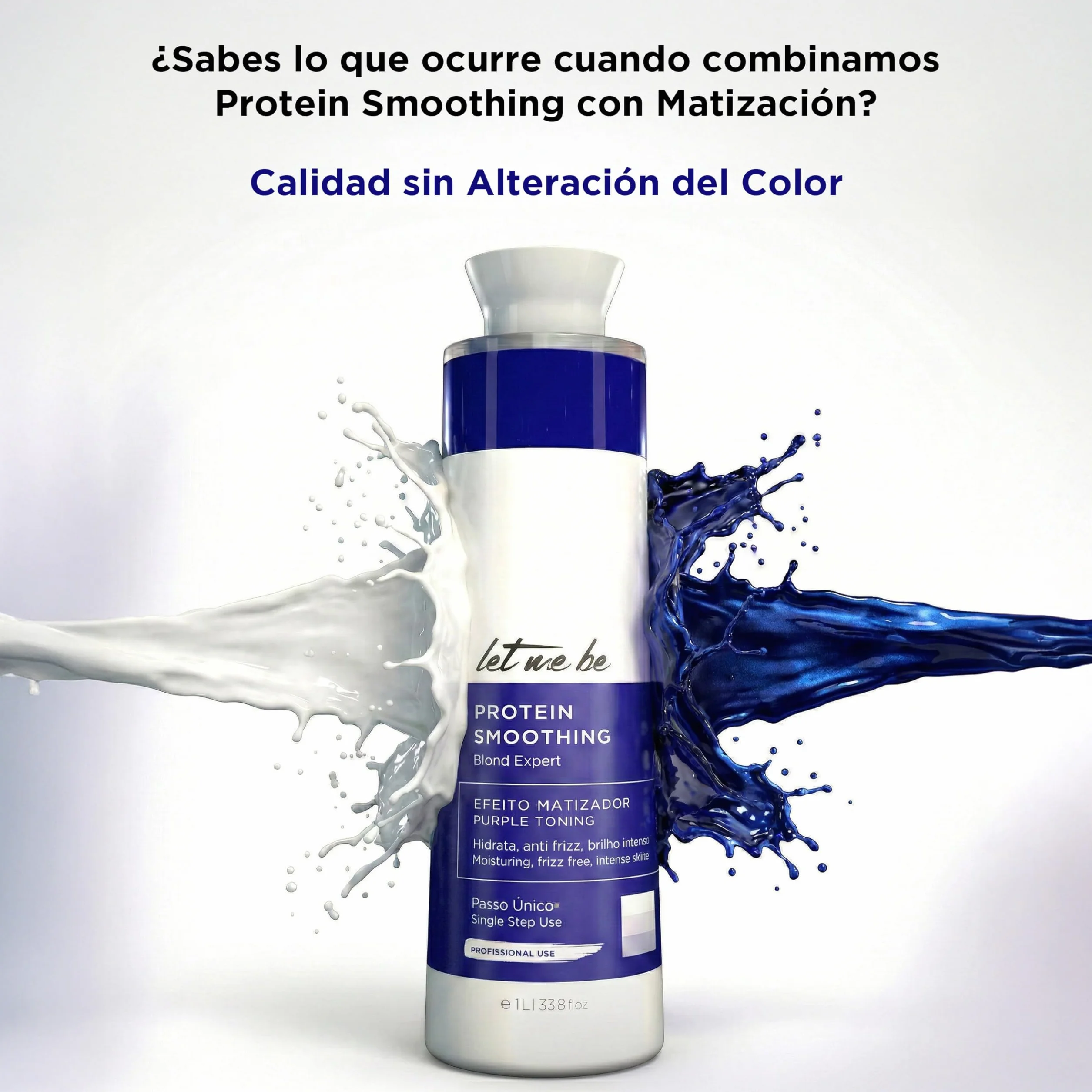 Protein Smoothing Blond Expert Alisado Brasileño Orgánico Sin Formol 1L para Cabellos Rubios