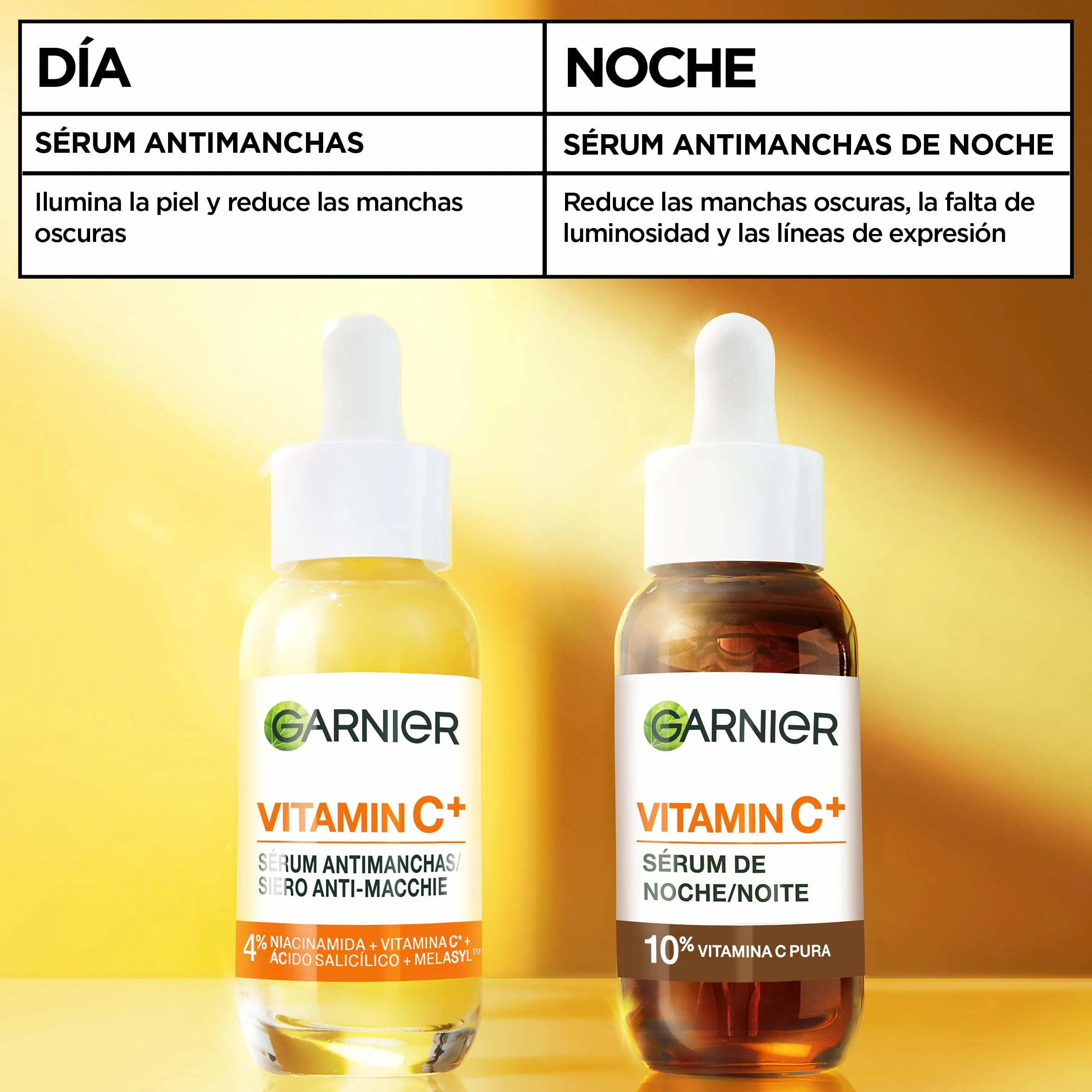 Garnier SkinActive Sérum Antimanchas Vitamina C 4% Niacinamida Ácido Salicílico Melasyl 30 ml