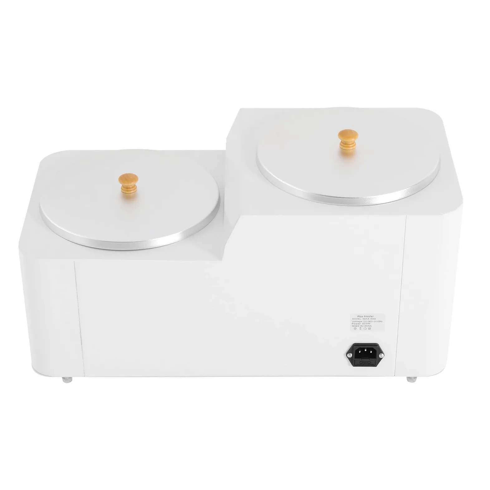 Calentador de cera eléctrico, calentador de cera de doble olla de 600 W, cera depilatoria, calentador de cera caliente de temperatura ajustable para el cuidado de la piel profesional y en casa