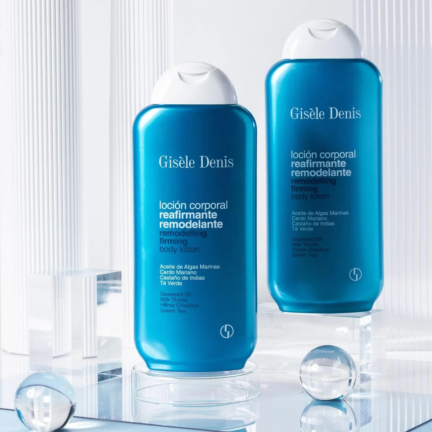 GISÈLE DENIS Loción Corporal Reafirmante Remodelante 400 ml Crema de Cuerpo con Aceite de Algas Marinas