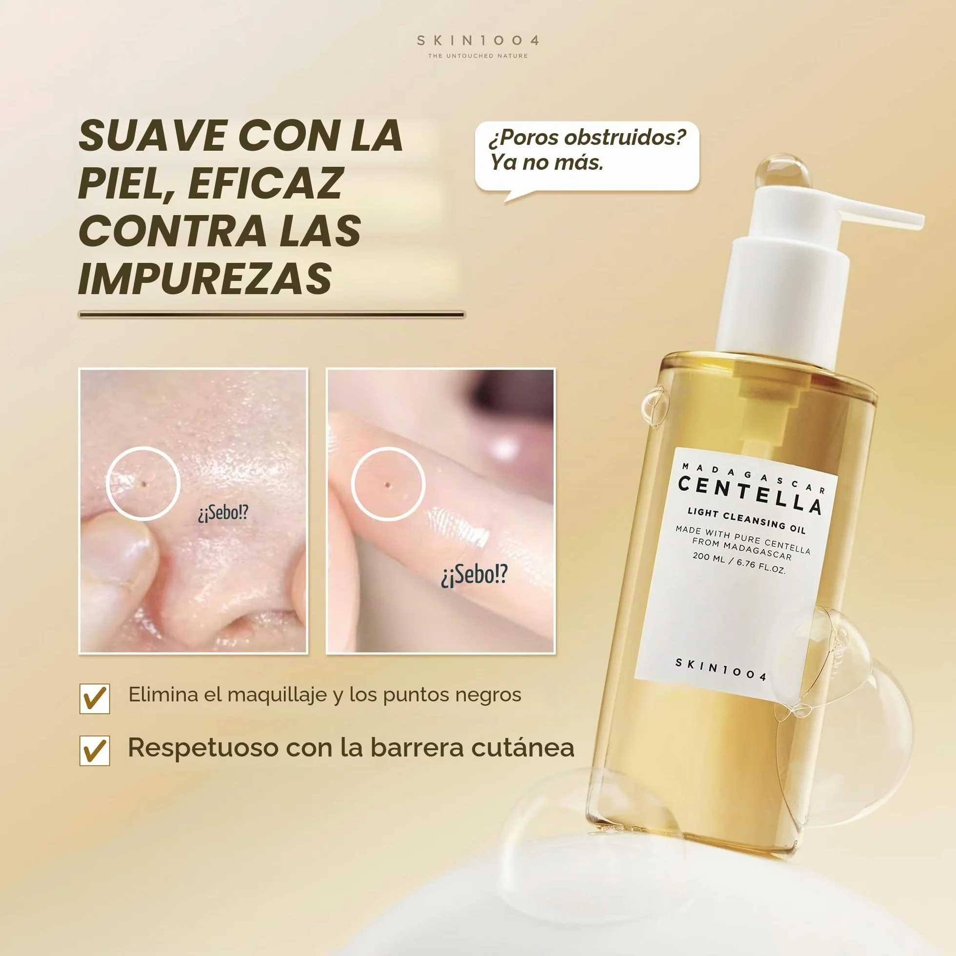 SKIN1004 Centella Aceite limpiador ligero 200 ml