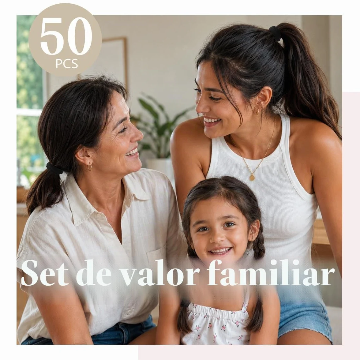 Dreamlover Gomas de Pelo Negras 50 Piezas Coleteros Pelo Mujer Antirotura Elástico Cabello