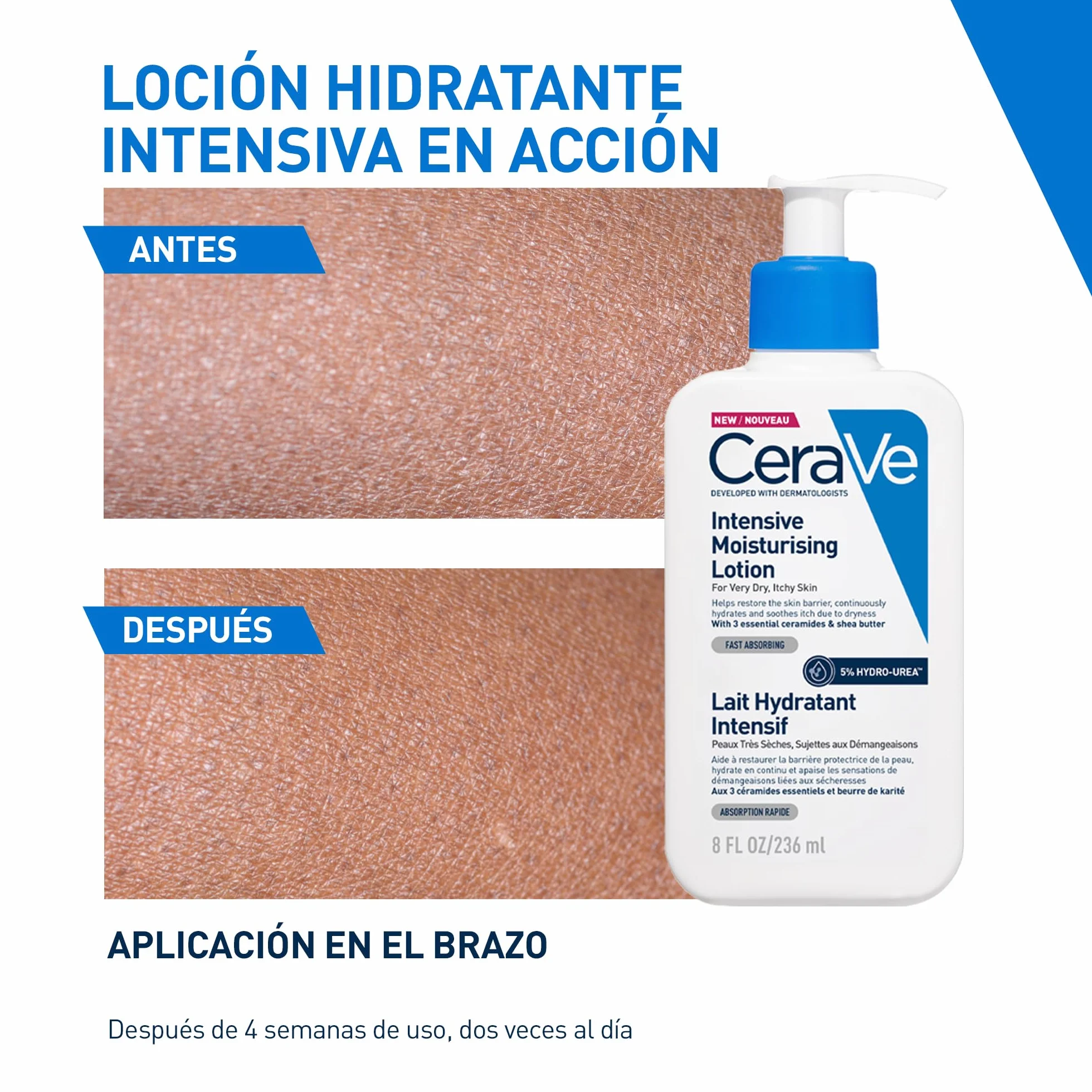 CeraVe Loción Hidratante Intensiva para Pieles Muy Secas con Ceramidas y Manteca de Karité