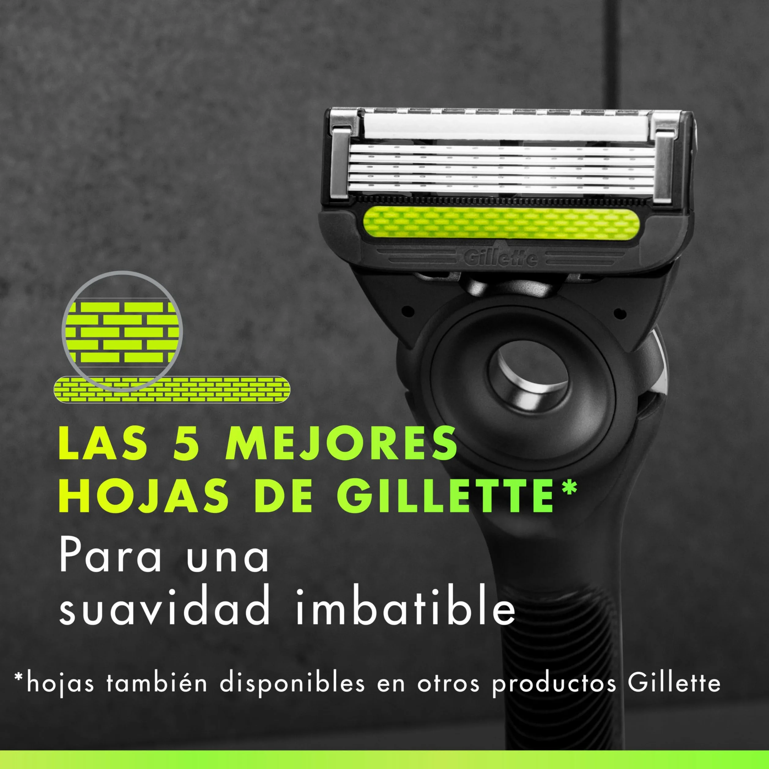 GilletteLabs Cuchillas de Afeitar Hombre, Pack de 16 | Recambios para Maquinillas de Afeitar con 5 Hojas Y Banda Lubricante, Compatible con Todas Las Maquinillas Gillette Labs